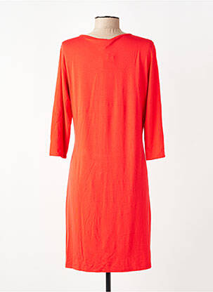 Rochie midi mâneci 3/4 mâneci 3/4 portocalie ZILCH femeie