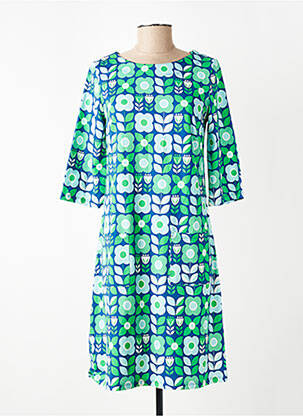 Rochie midi imprimeu floral mâneci 3/4 albastru CISSI OCH SELMA femeie