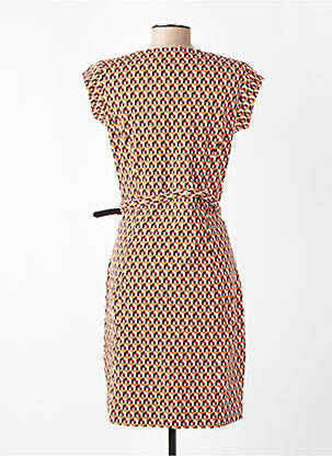 Rochie scurtă mâneci scurte mâneci scurte maro 4 FUNKY FLAVOURS femeie