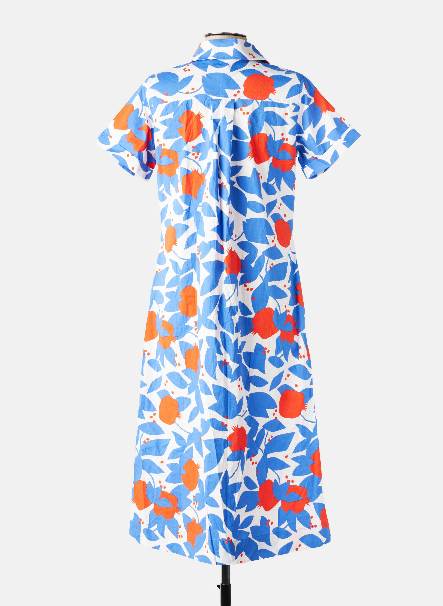 Rochie midi imprimeu floral mâneci scurte albastru MADEMOISELLE YEYE femeie