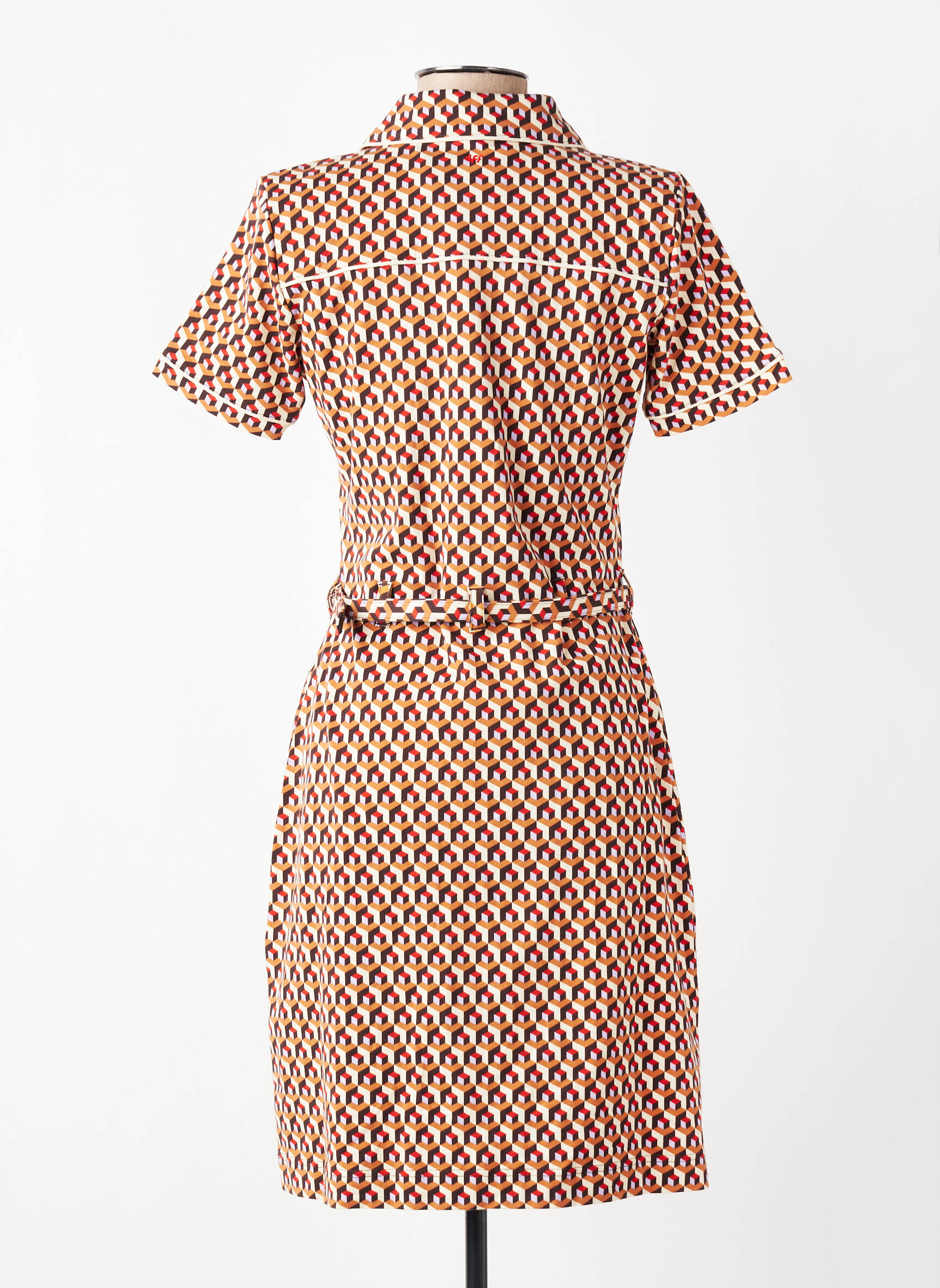 Rochie midi mâneci scurte mâneci scurte maro 4 FUNKY FLAVOURS femeie