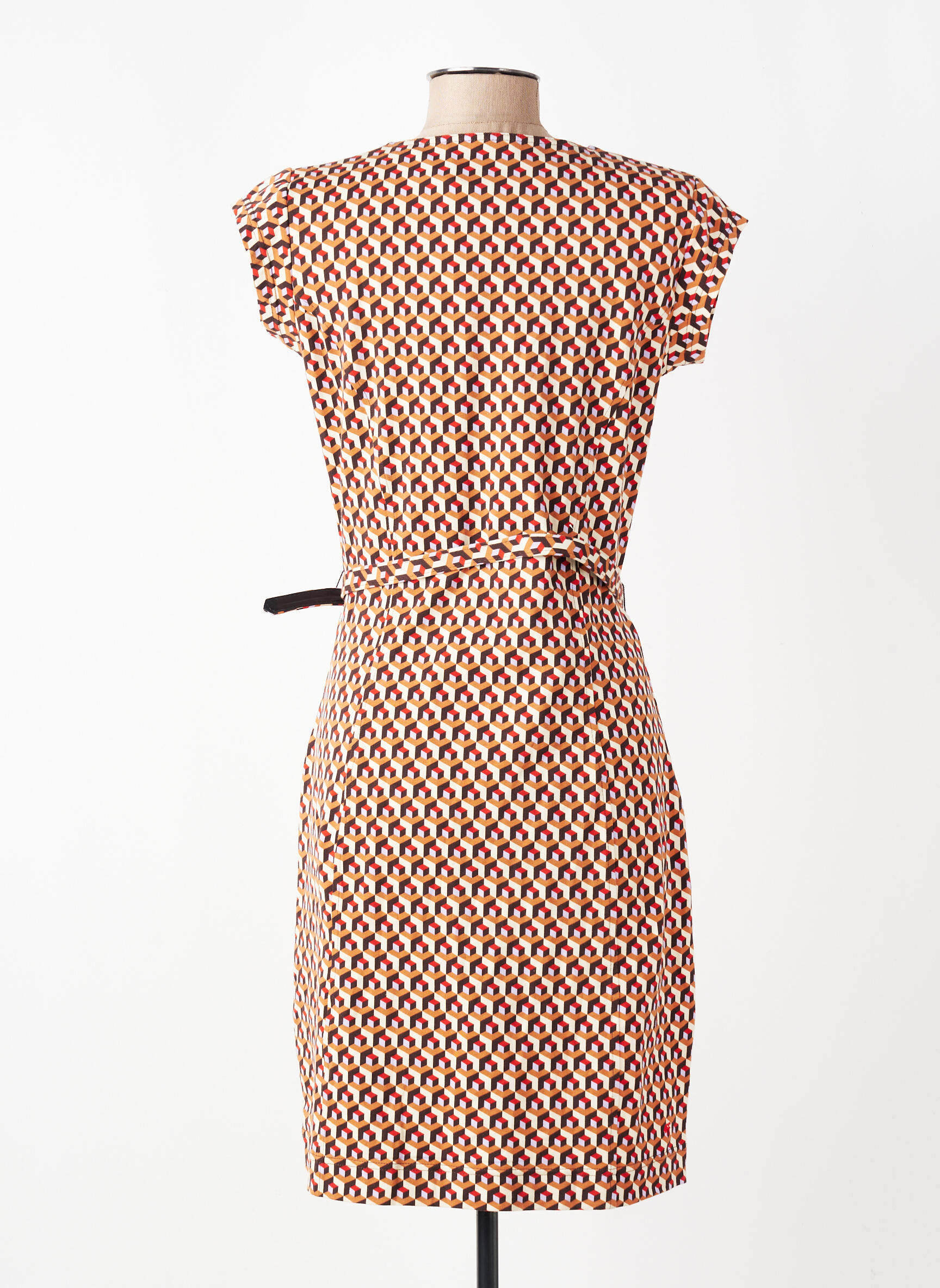 Rochie scurtă mâneci scurte mâneci scurte maro 4 FUNKY FLAVOURS femeie