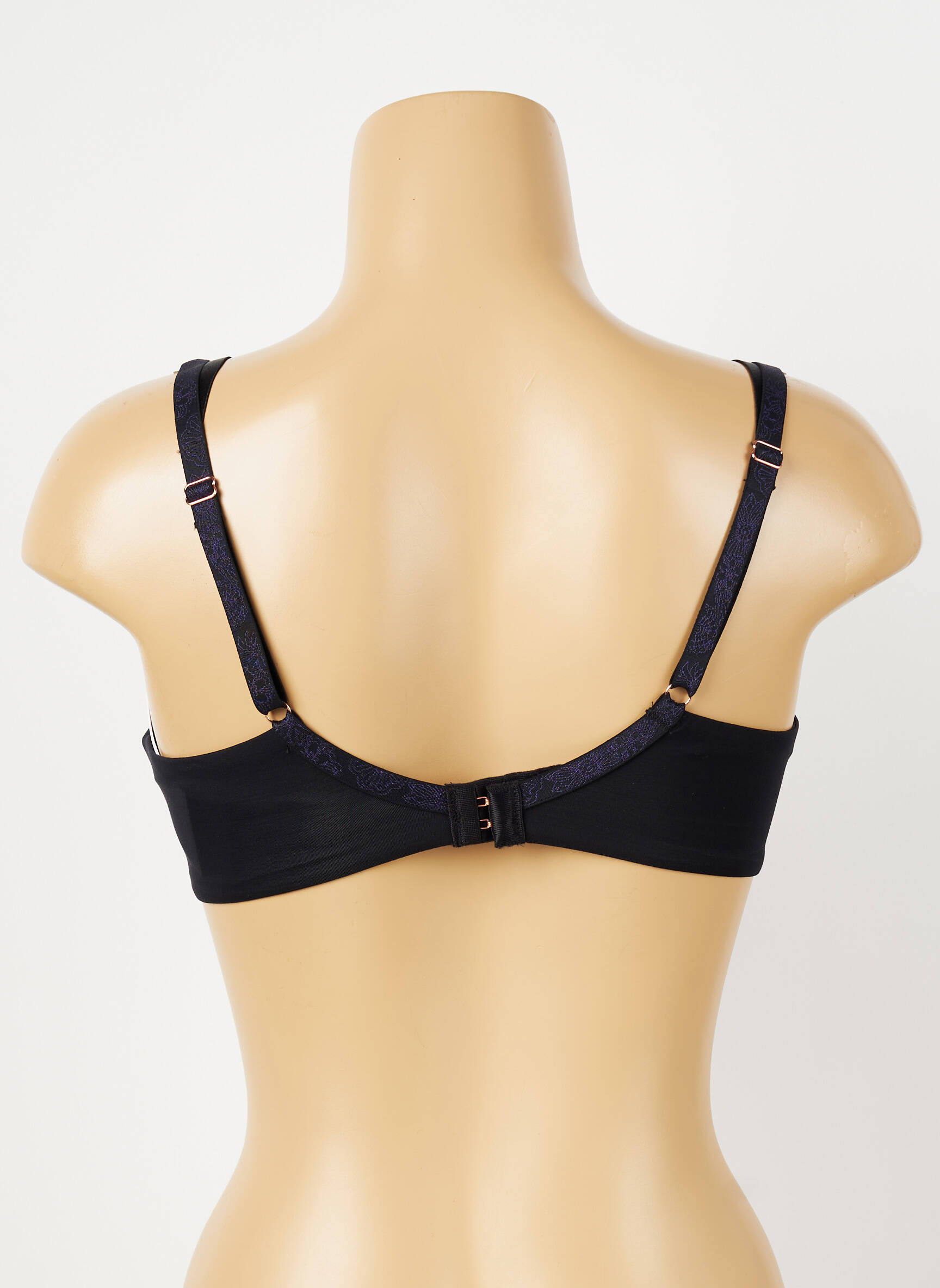 Sutien efect material satinat sutien cupe întregi cu decolteu înalt negru FLORALE BY TRIUMPH femeie