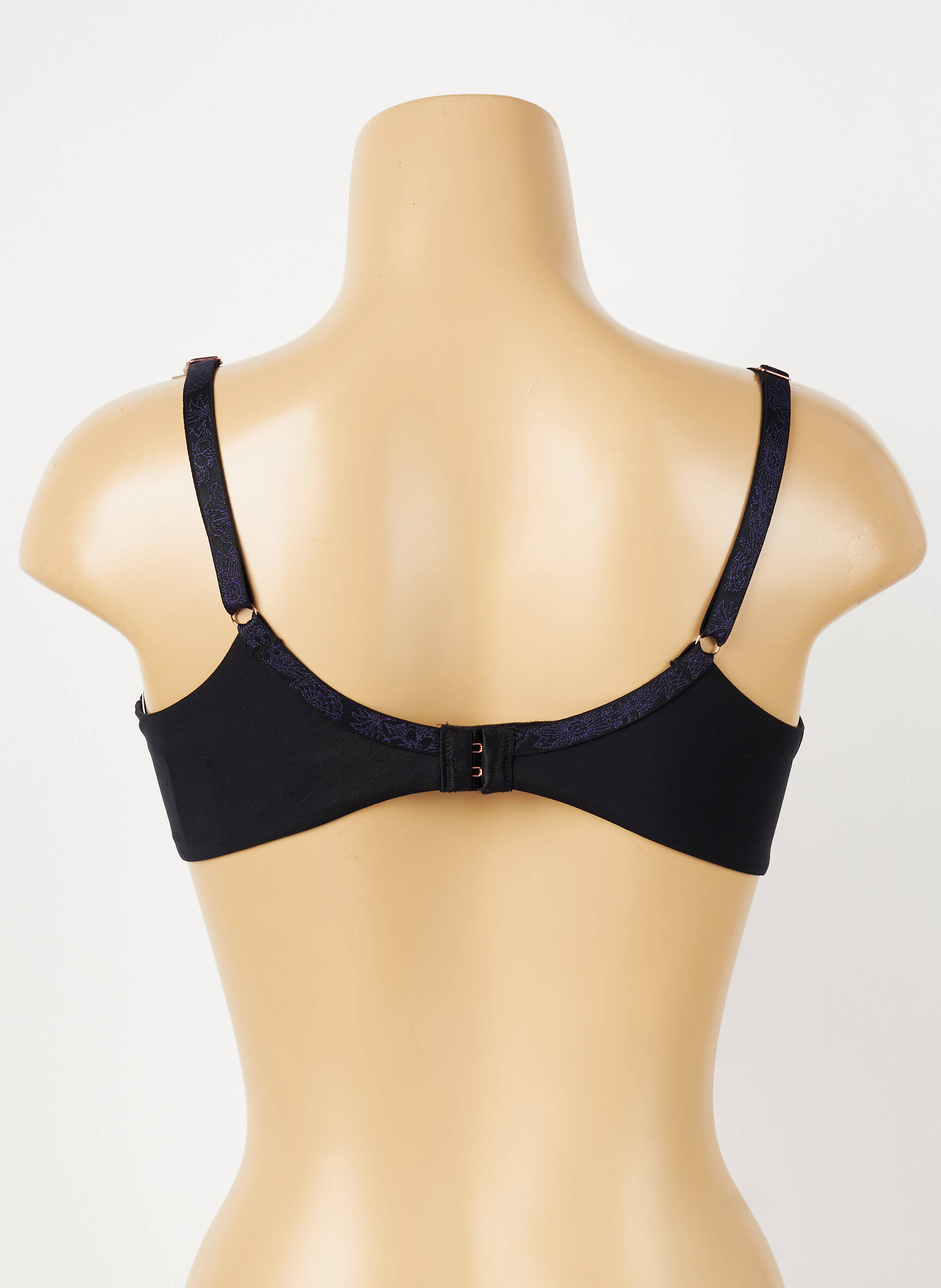 Sutien efect material satinat sutien cupe întregi cu decolteu înalt negru FLORALE BY TRIUMPH femeie