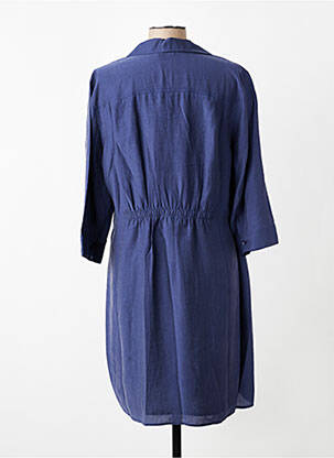Rochie midi mâneci 3/4 mâneci 3/4 albastru ELORA femeie