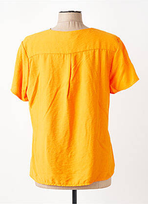 Tricou croială dreaptă mâneci scurte portocalie HALOGENE femeie