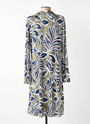 Rochie midi imprimeu fantezie mâneci lungi albastru JOY'S PARIS femeie
