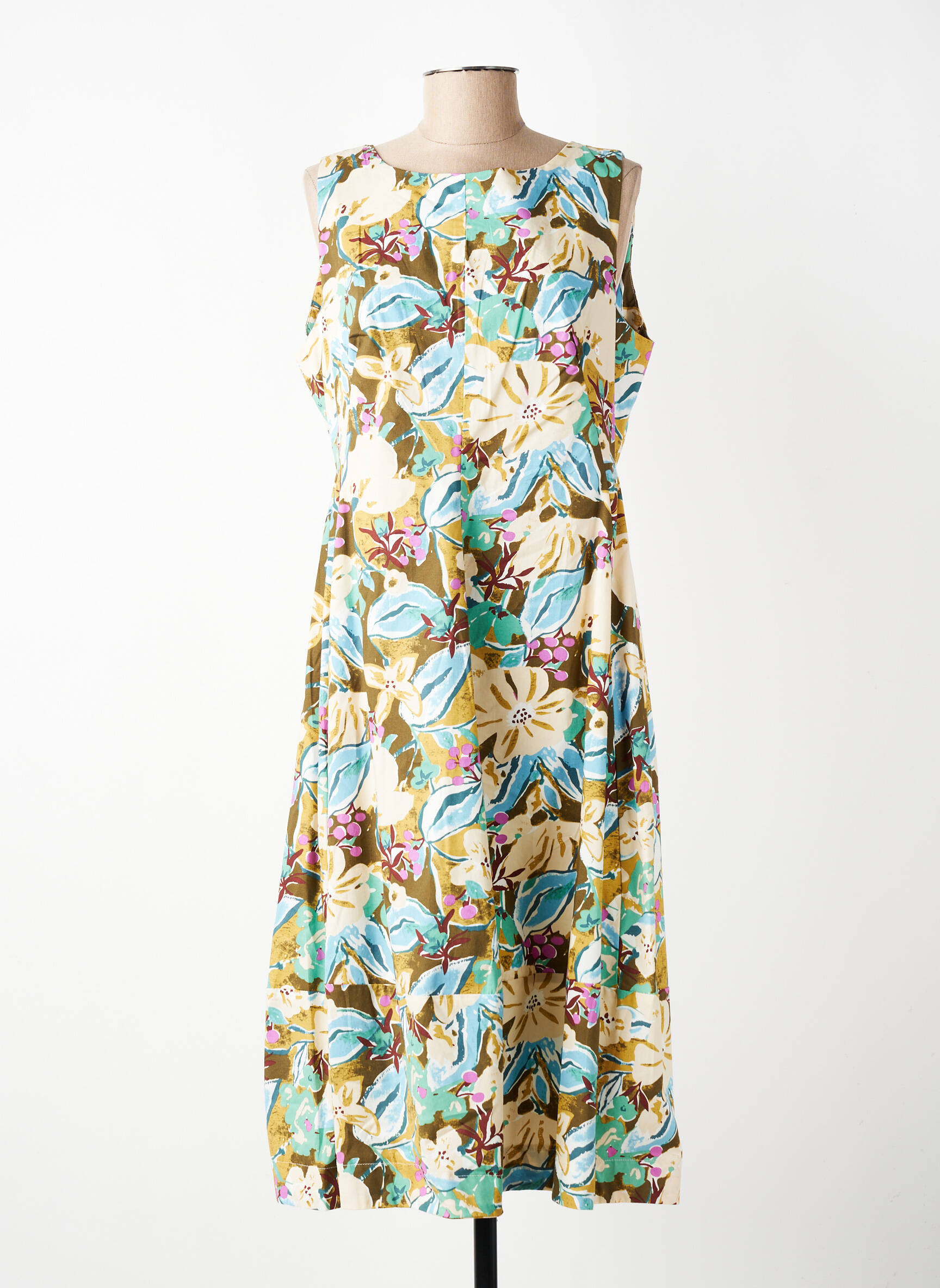 Rochie midi fără mâneci fără mâneci albastru SWEET MISS femeie