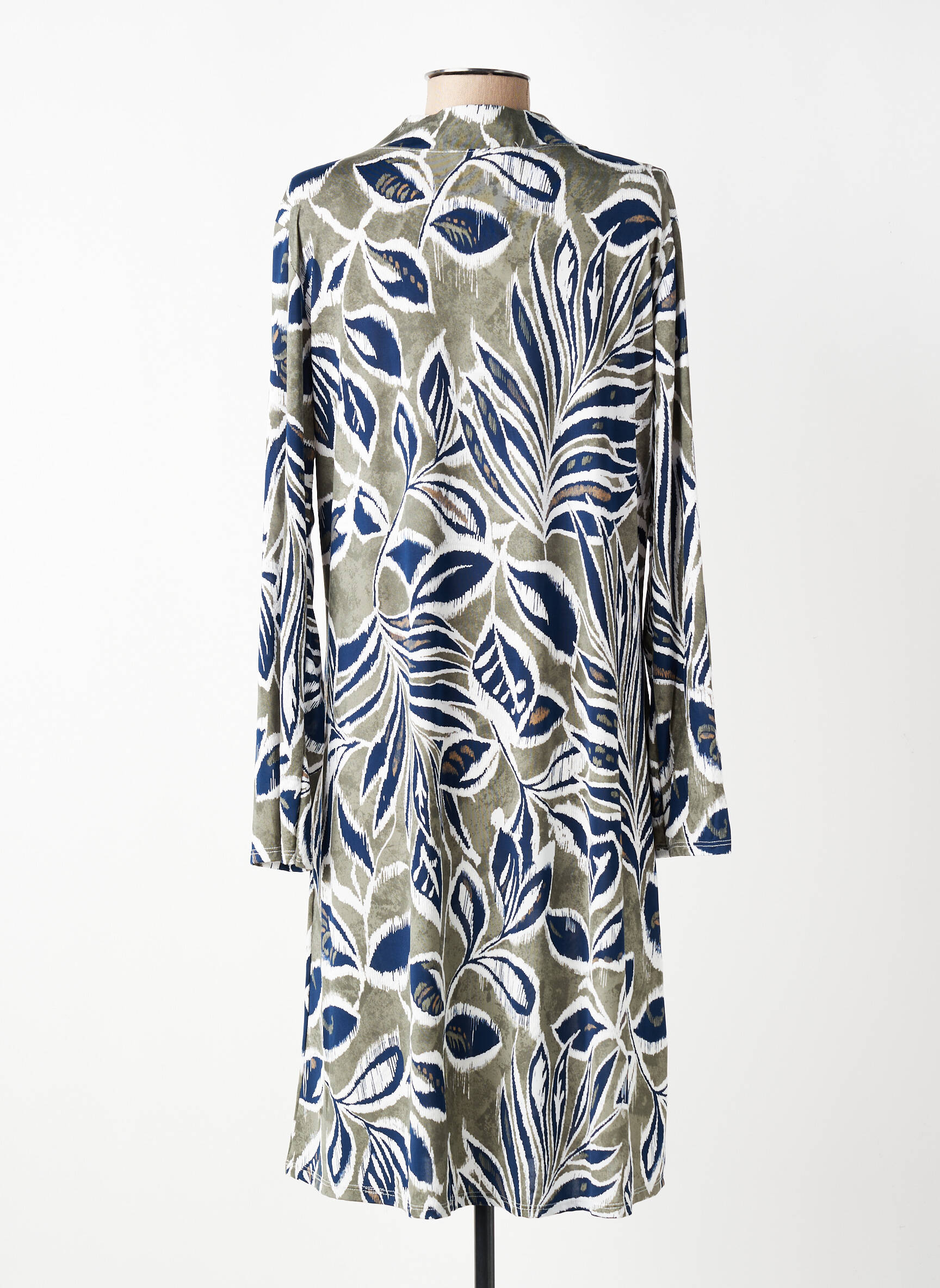 Rochie midi imprimeu fantezie mâneci lungi albastru JOY'S PARIS femeie