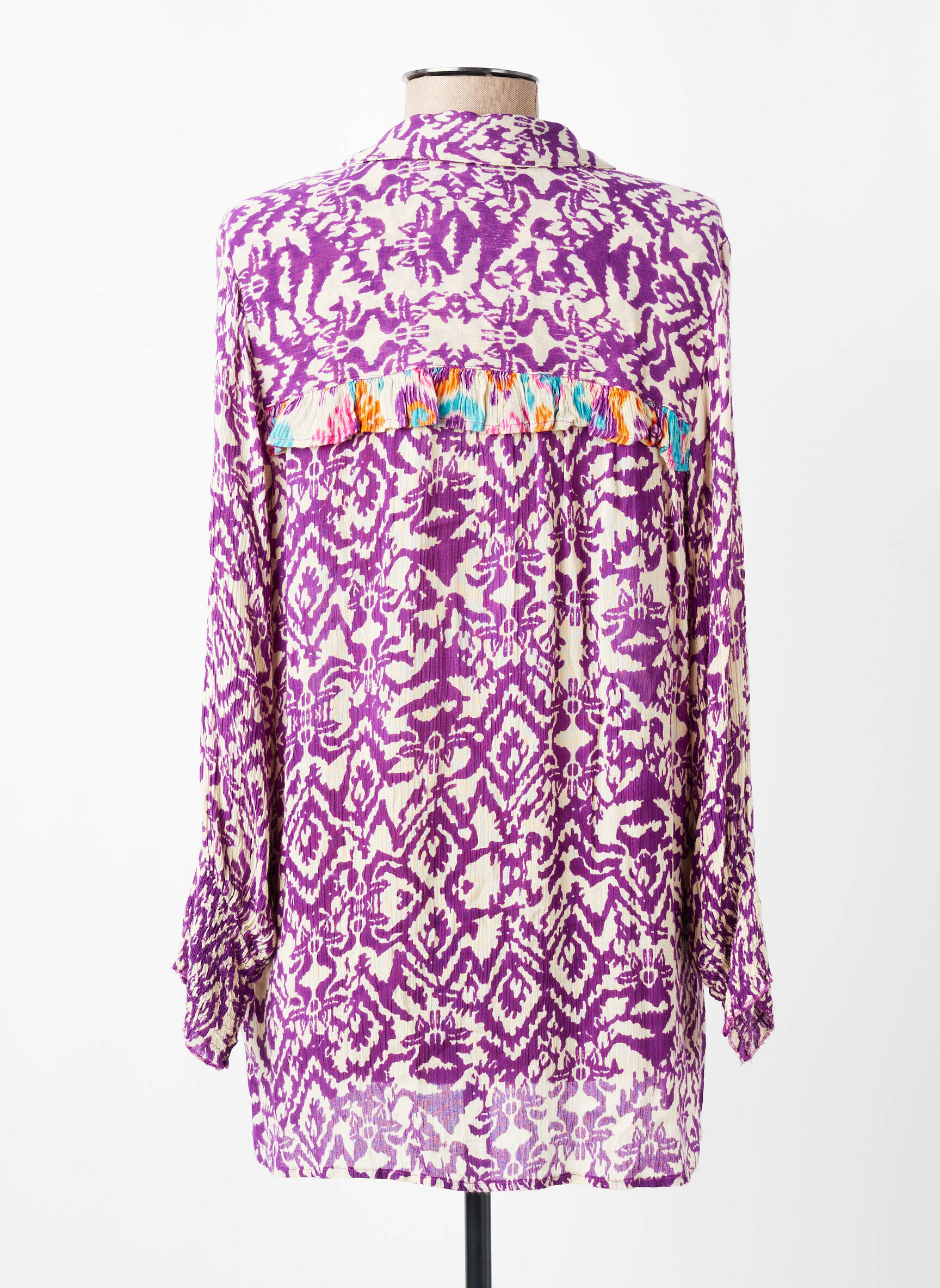 Cămașă țesătură crep mâneci lungi violet GOLD & SILVER femeie