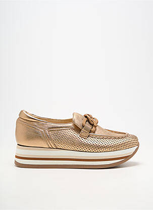 Adidași material neted toc de 4 la 6 cm auriu SOFTWAVES femeie