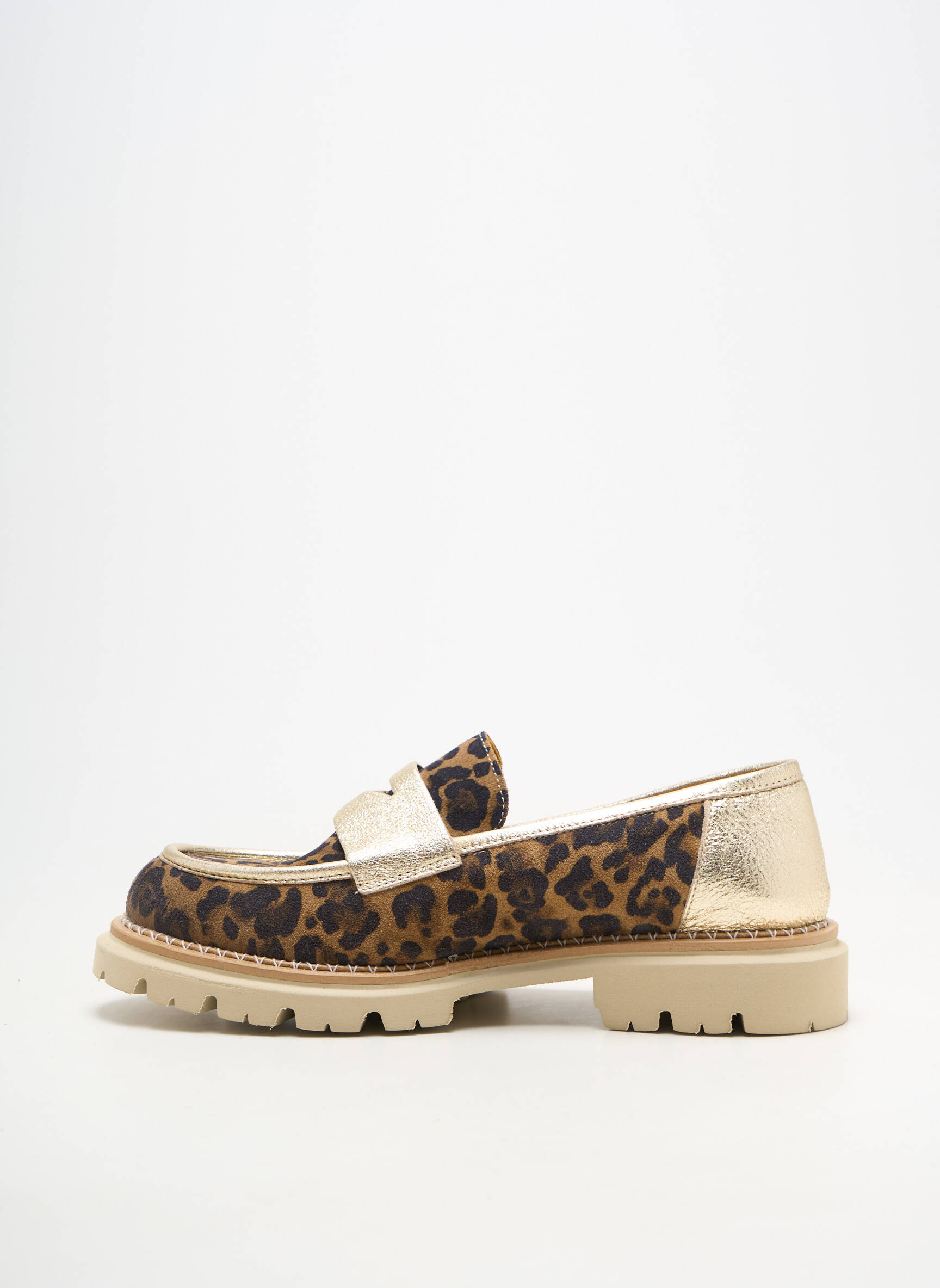 Mocasini material neted toc de 4 la 6 cm maro MAT:20 femeie