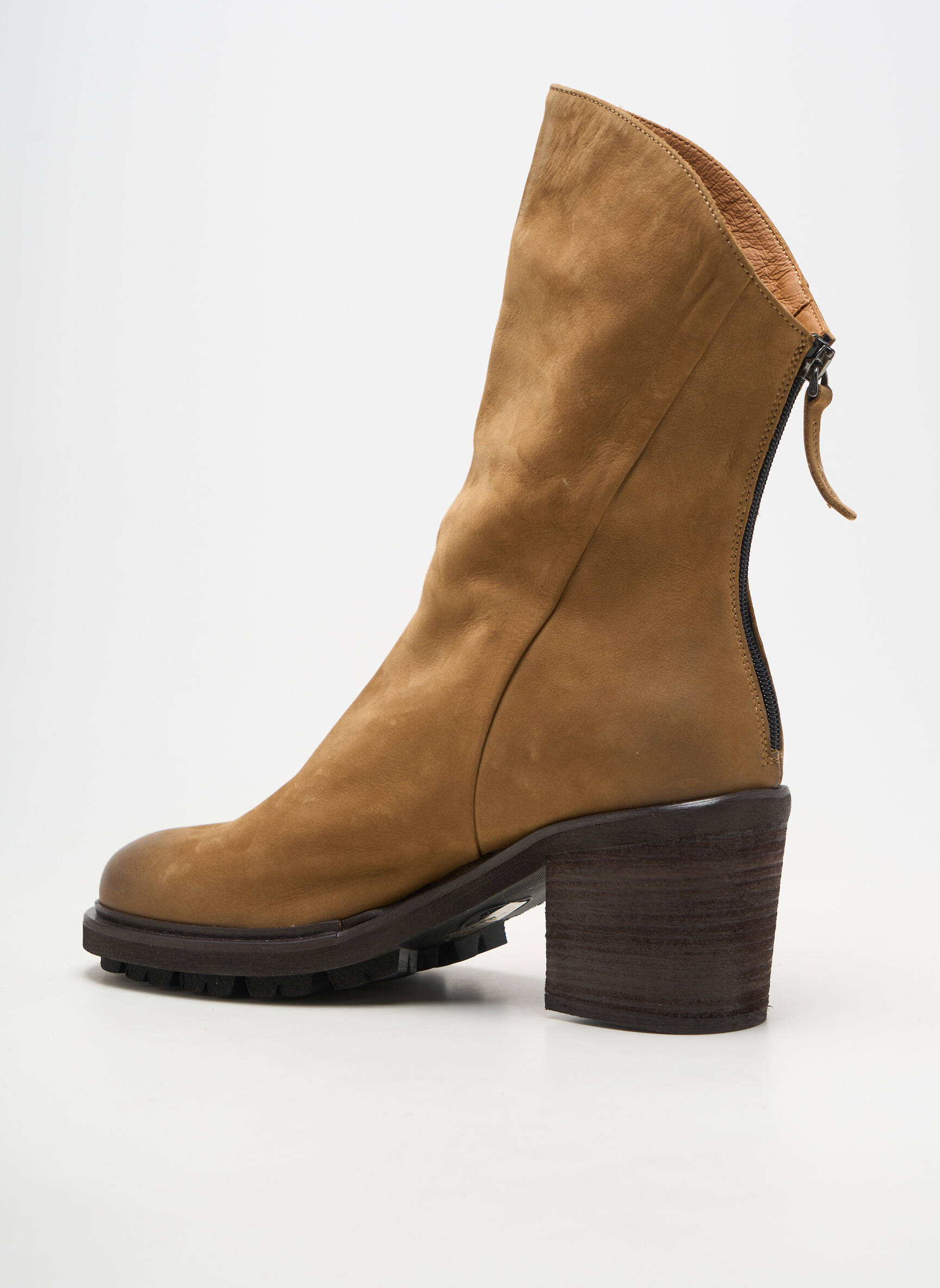 Cizme material neted toc de 7 la 9 cm maro MAT:20 femeie