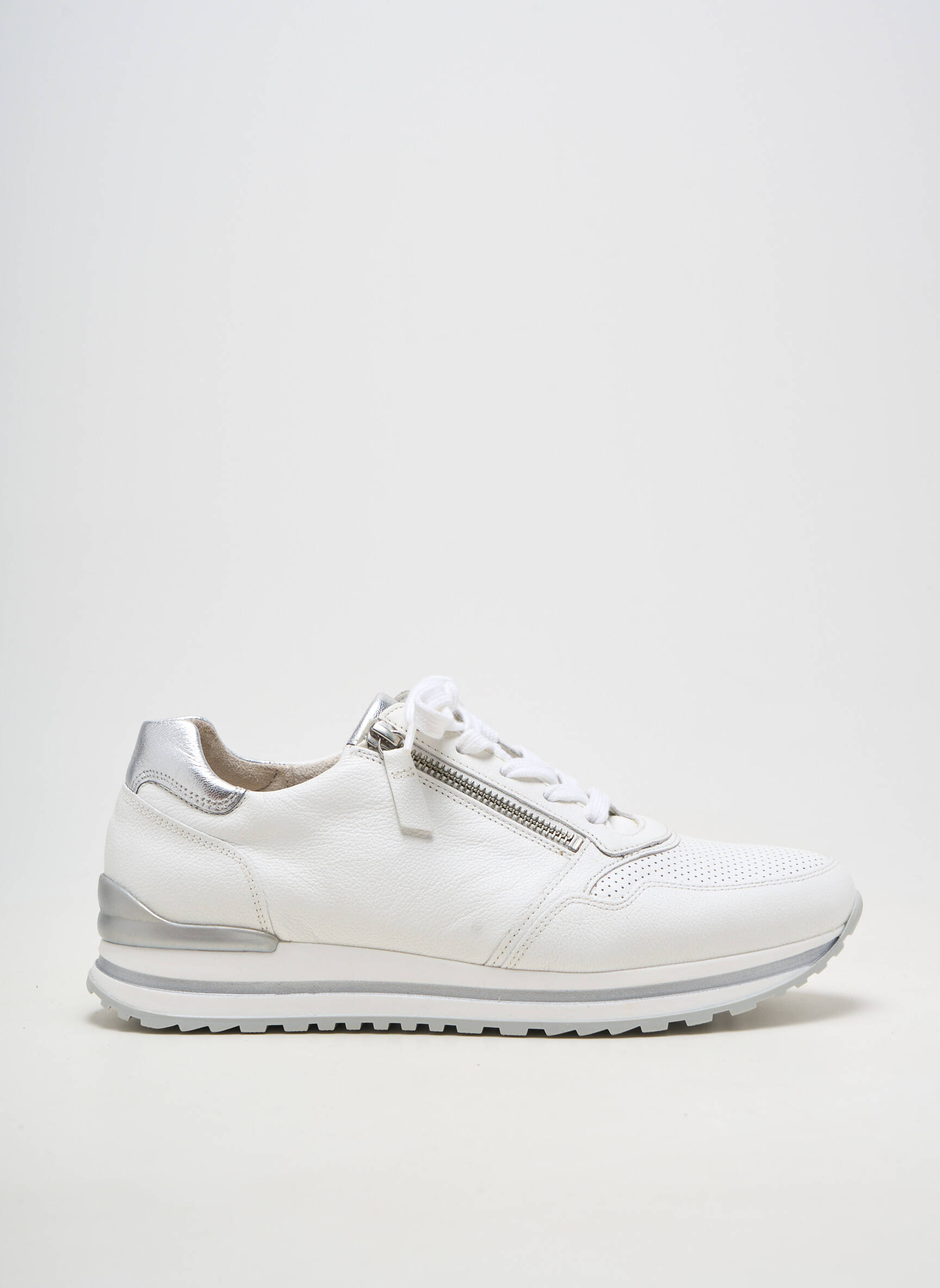 Adidași material neted toc plat până la 3 cm alb GABOR femeie