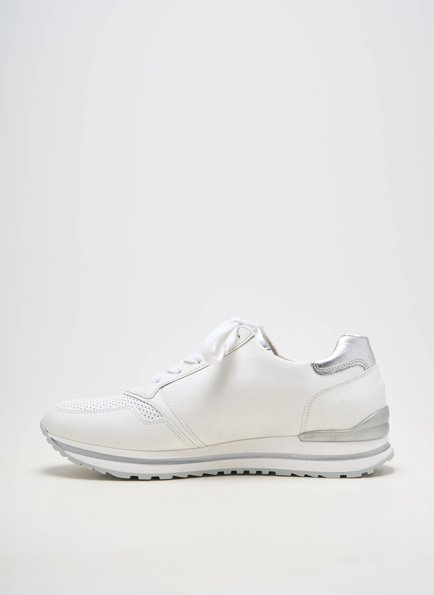 Adidași material neted toc plat până la 3 cm alb GABOR femeie