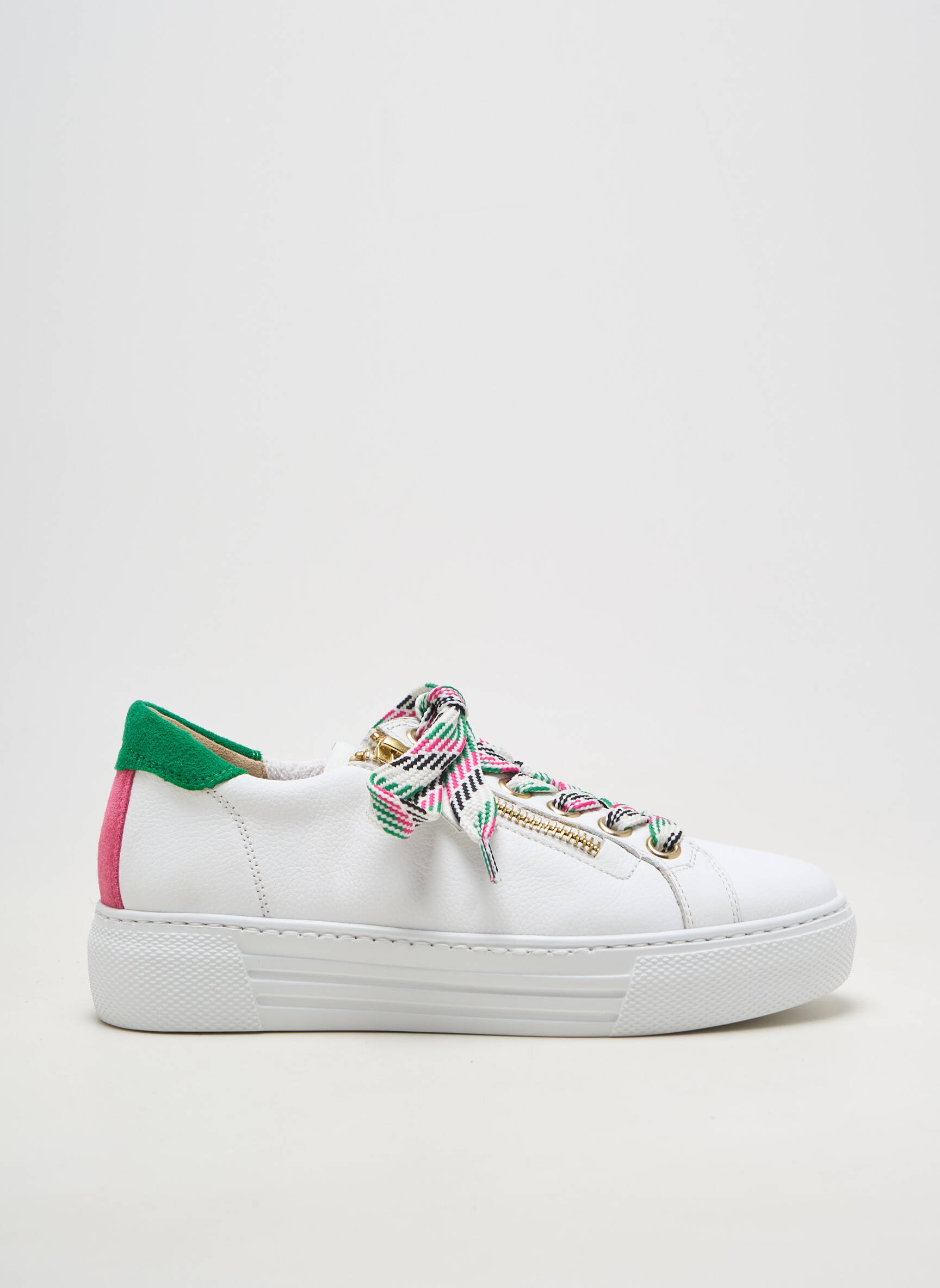 Adidași material neted toc plat până la 3 cm alb GABOR femeie