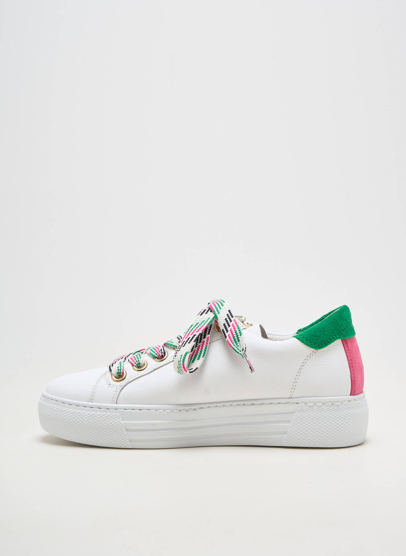 Adidași material neted toc plat până la 3 cm alb GABOR femeie