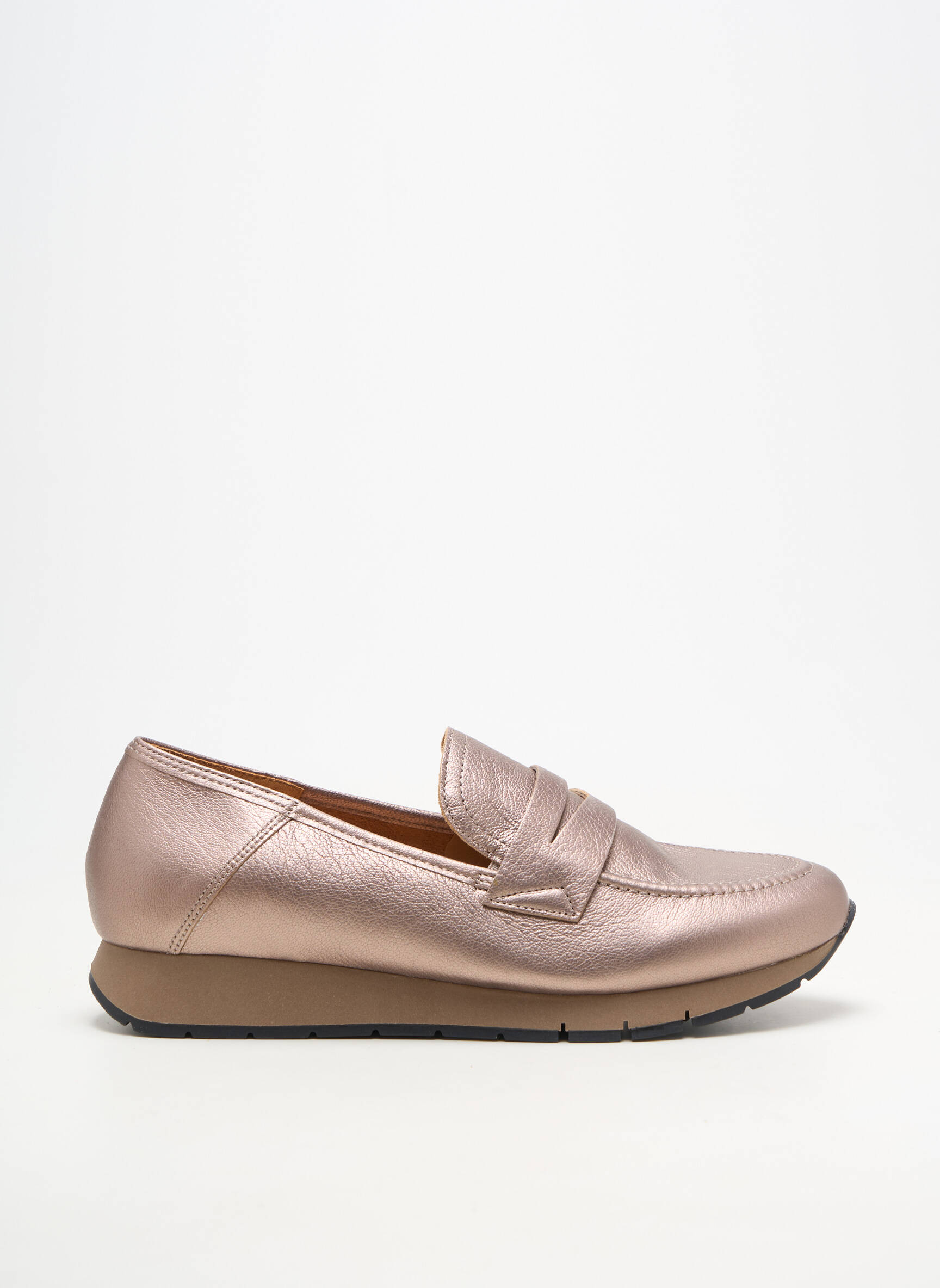 Mocasini material neted toc plat până la 3 cm maro GABOR femeie