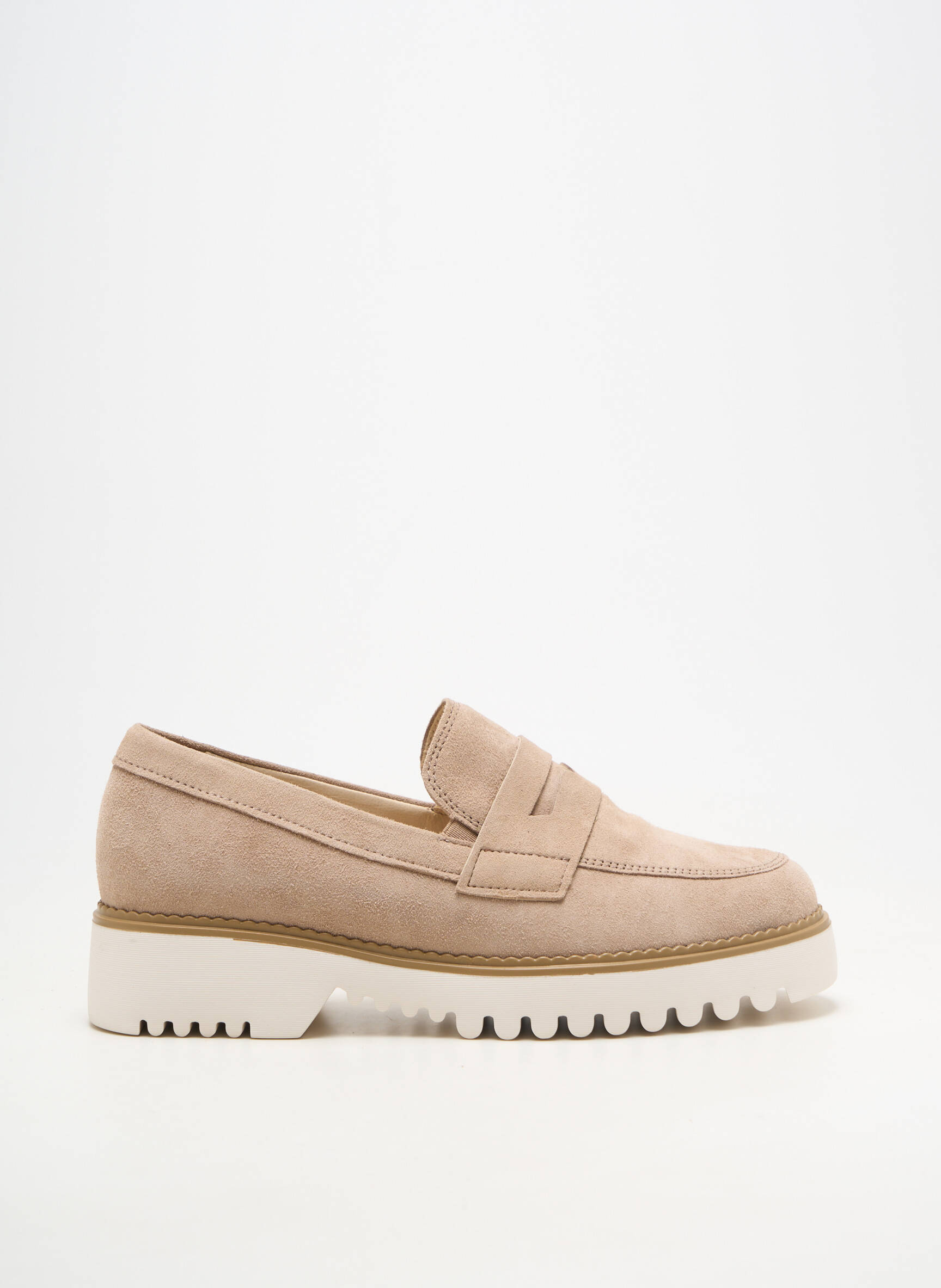 Mocasini vârf rotund toc de 4 la 6 cm bej GABOR femeie