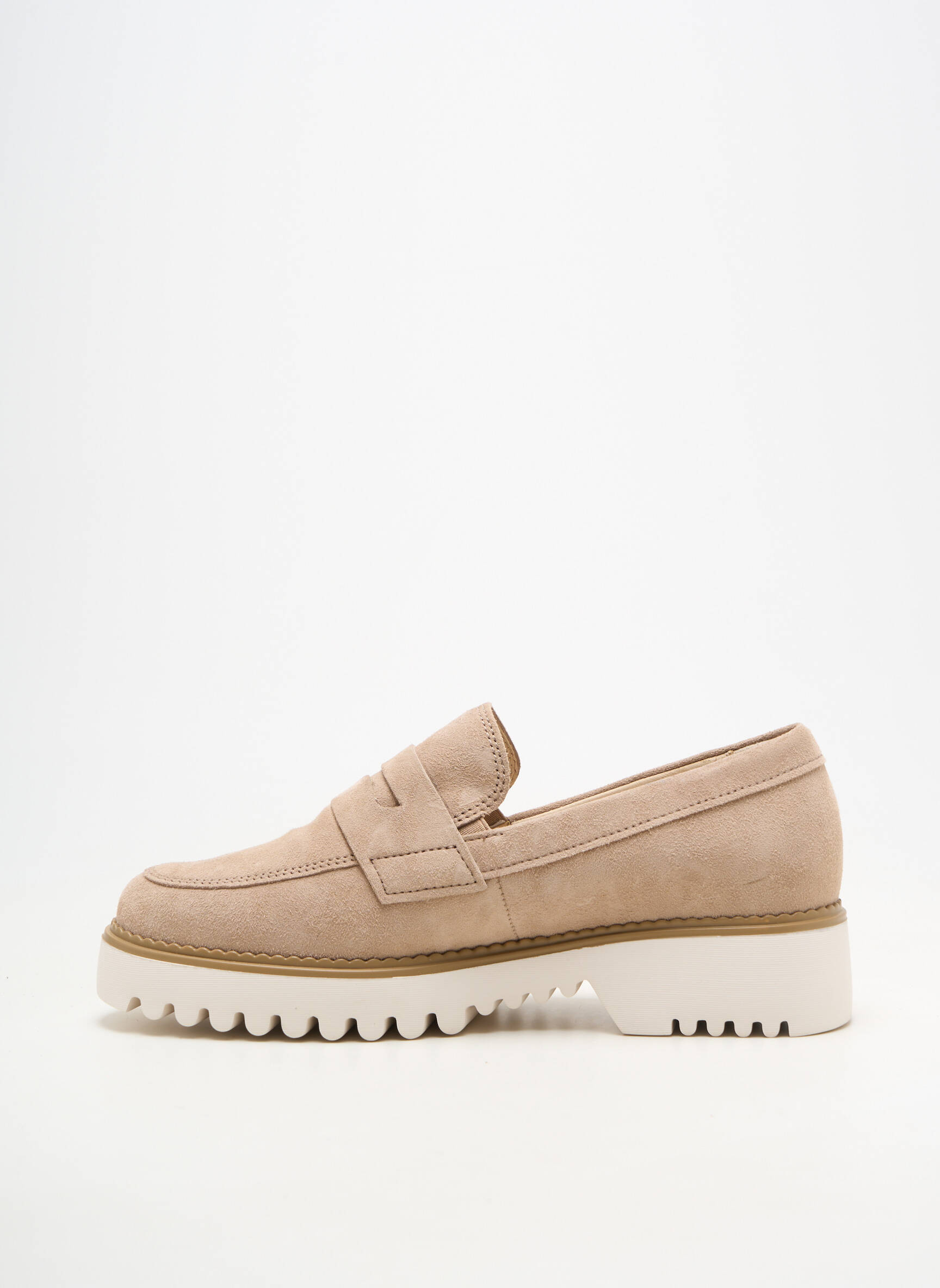 Mocasini vârf rotund toc de 4 la 6 cm bej GABOR femeie
