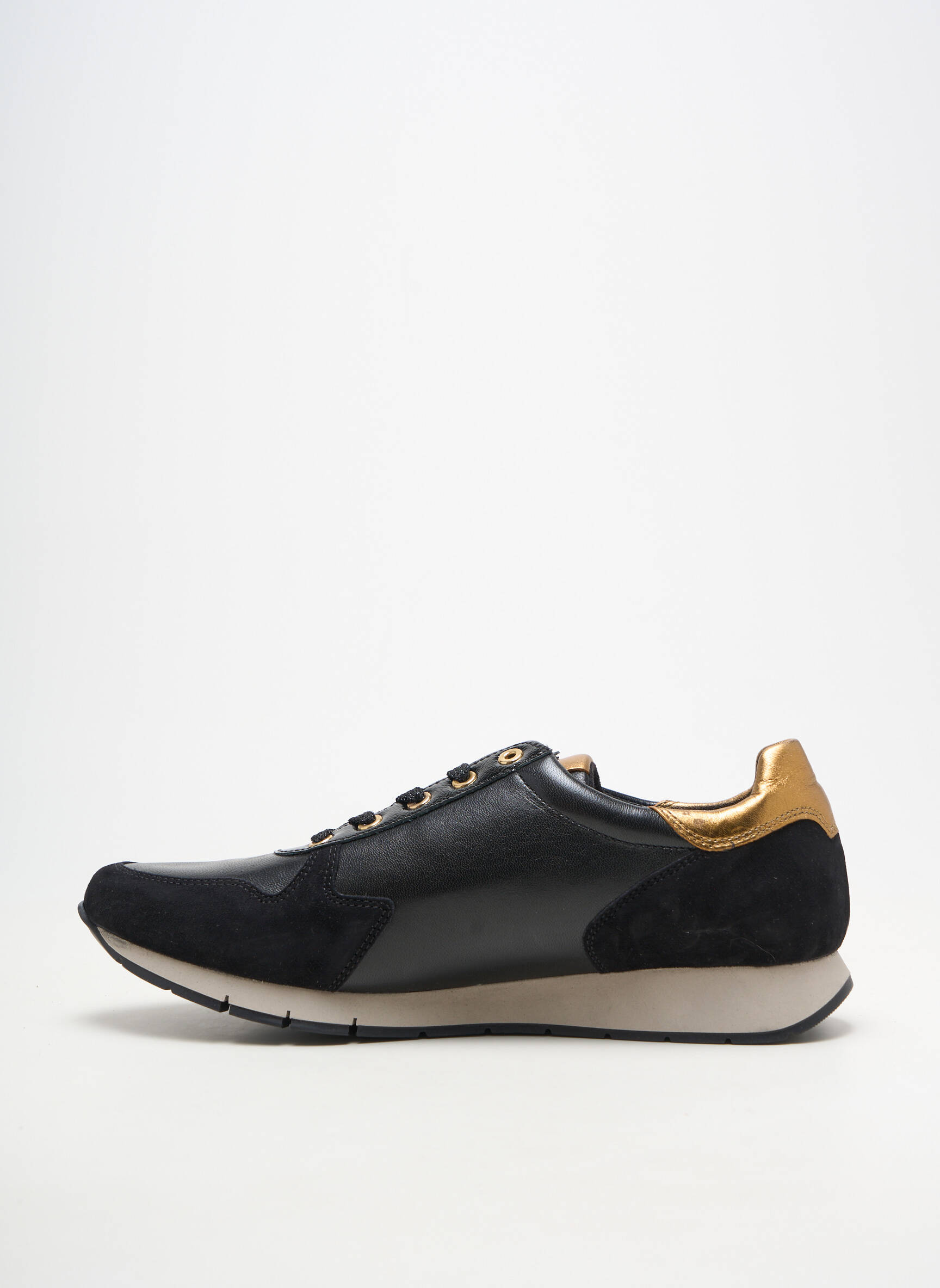 Adidași material neted toc plat până la 3 cm negru GABOR femeie