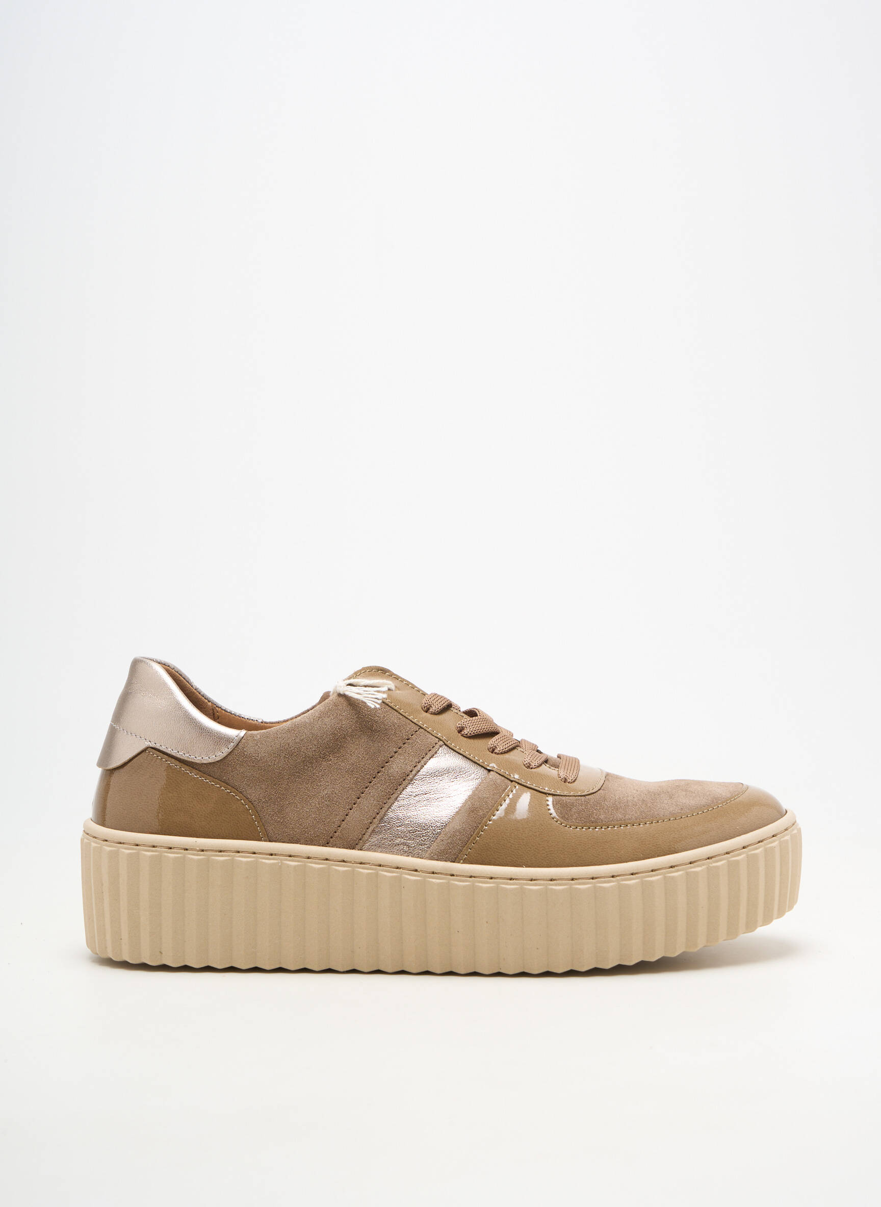 Adidași vârf rotund toc de 4 la 6 cm maro GABOR femeie