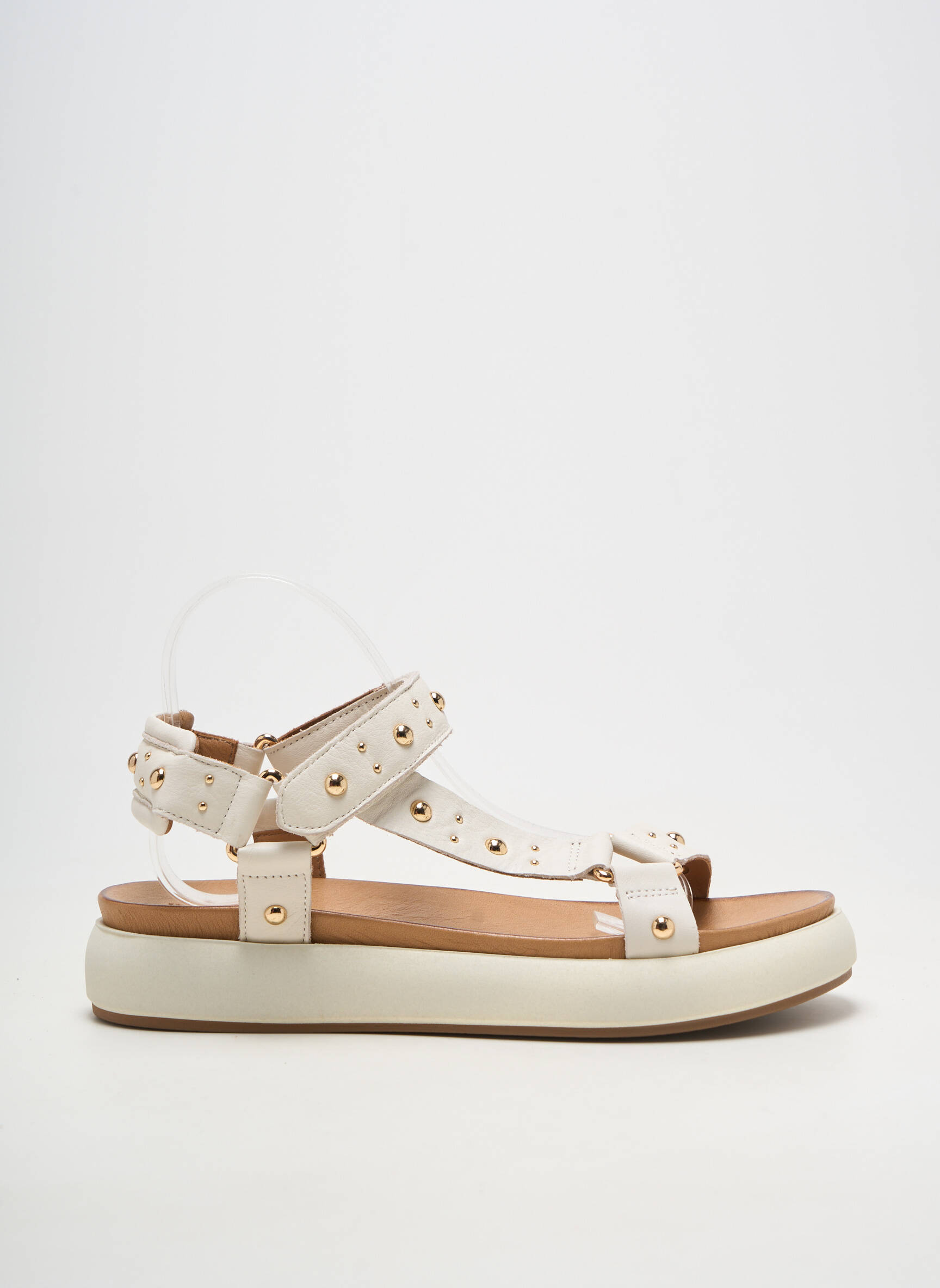 Sandale/pantofi decupați material neted toc de 4 la 6 cm alb INUOVO femeie