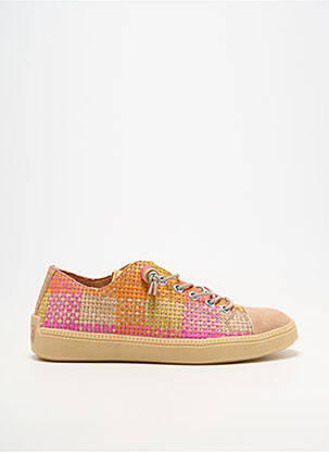 Adidași material neted toc plat până la 3 cm portocalie THINK! femeie