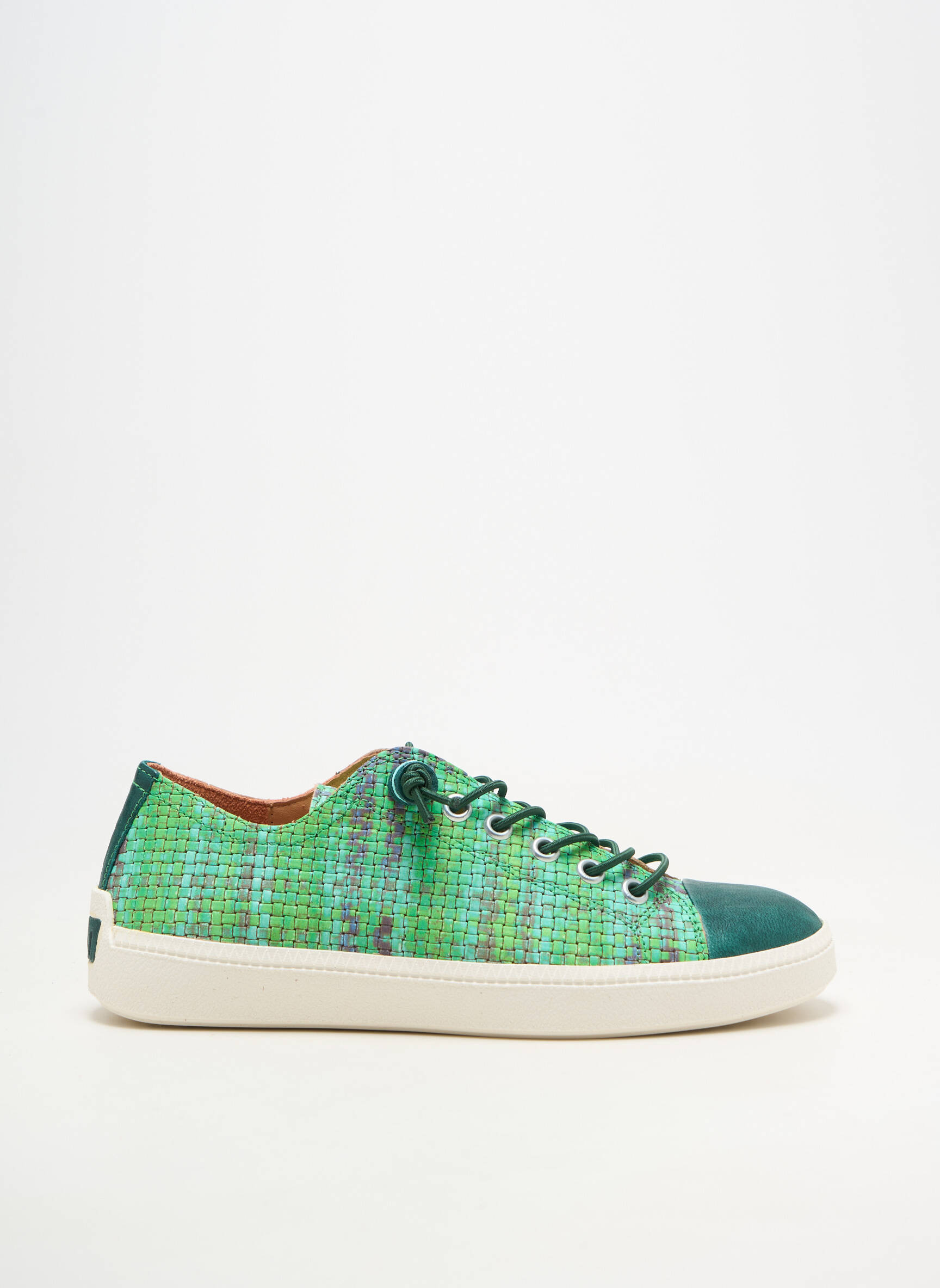 Adidași material neted toc plat până la 3 cm verde THINK! femeie