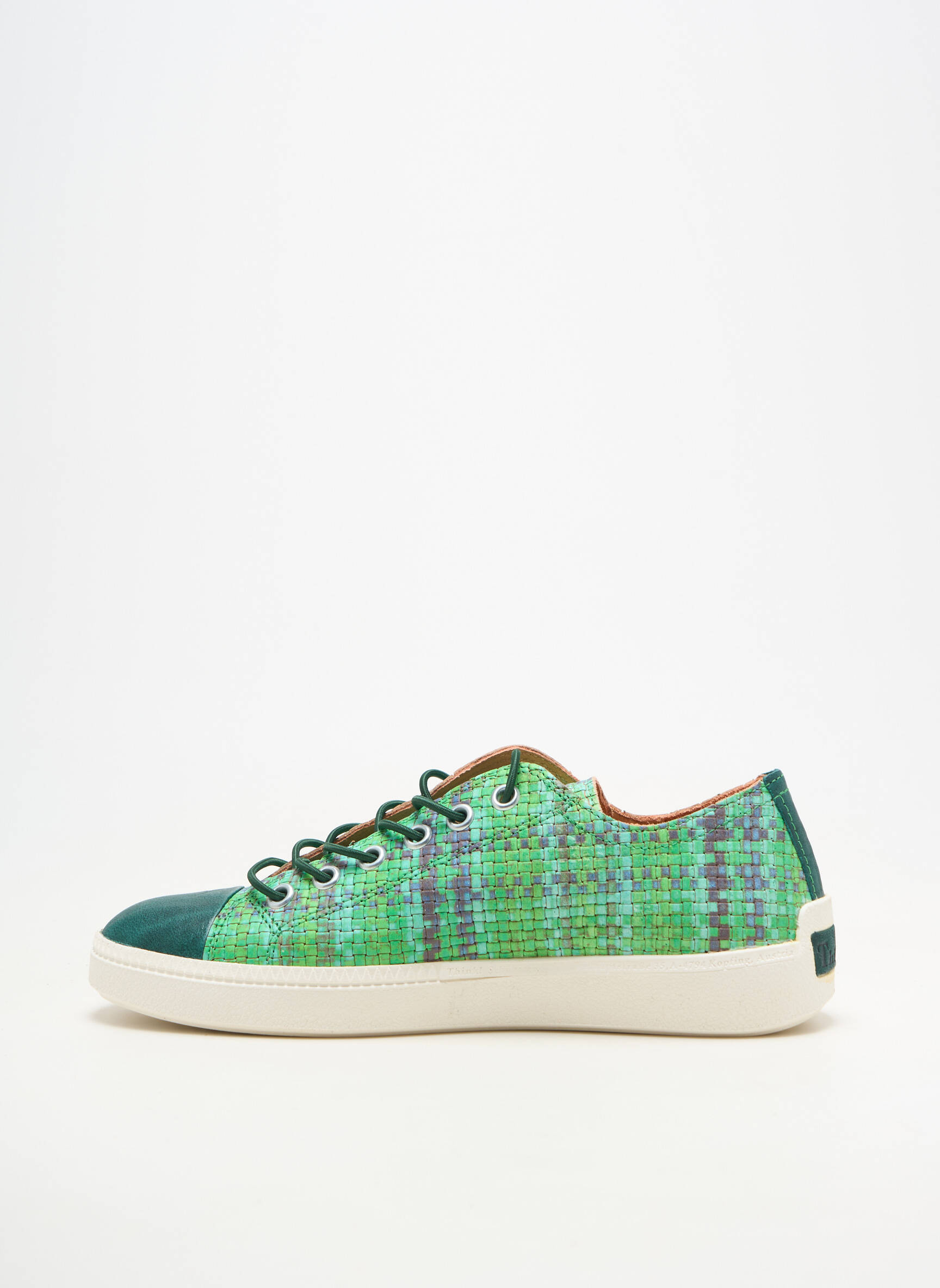 Adidași material neted toc plat până la 3 cm verde THINK! femeie