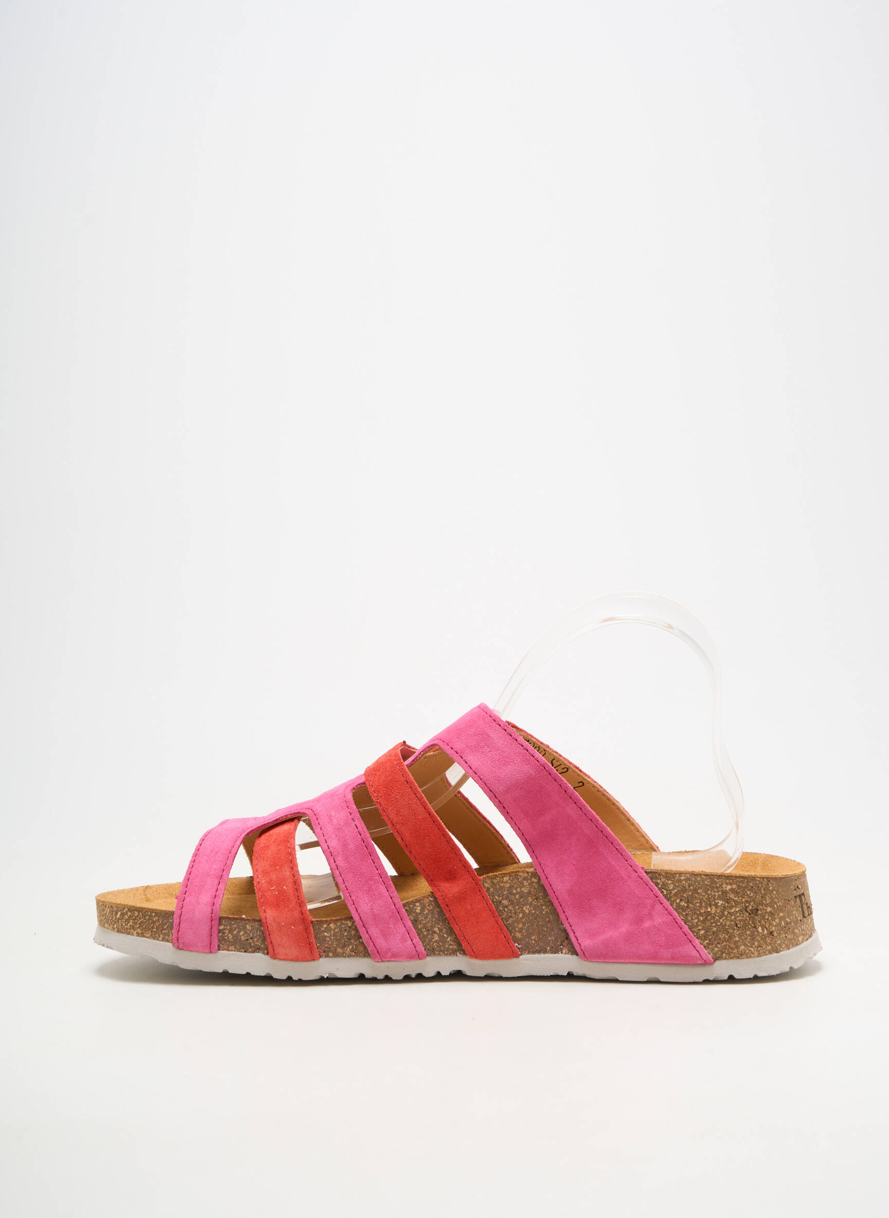 Sandale/pantofi decupați toc plat până la 3 cm roz THINK! femeie