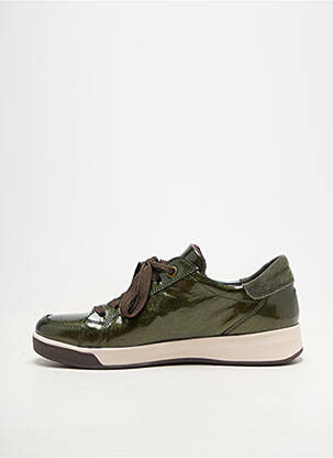 Adidași material neted toc plat până la 3 cm verde ARA femeie