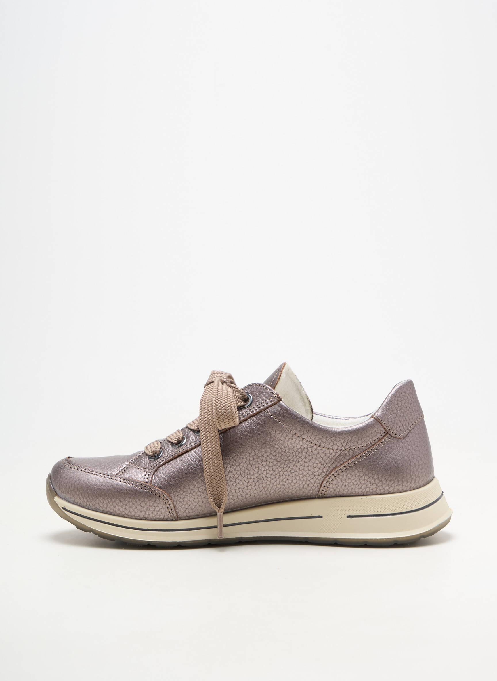 Adidași material neted toc plat până la 3 cm maro ARA femeie