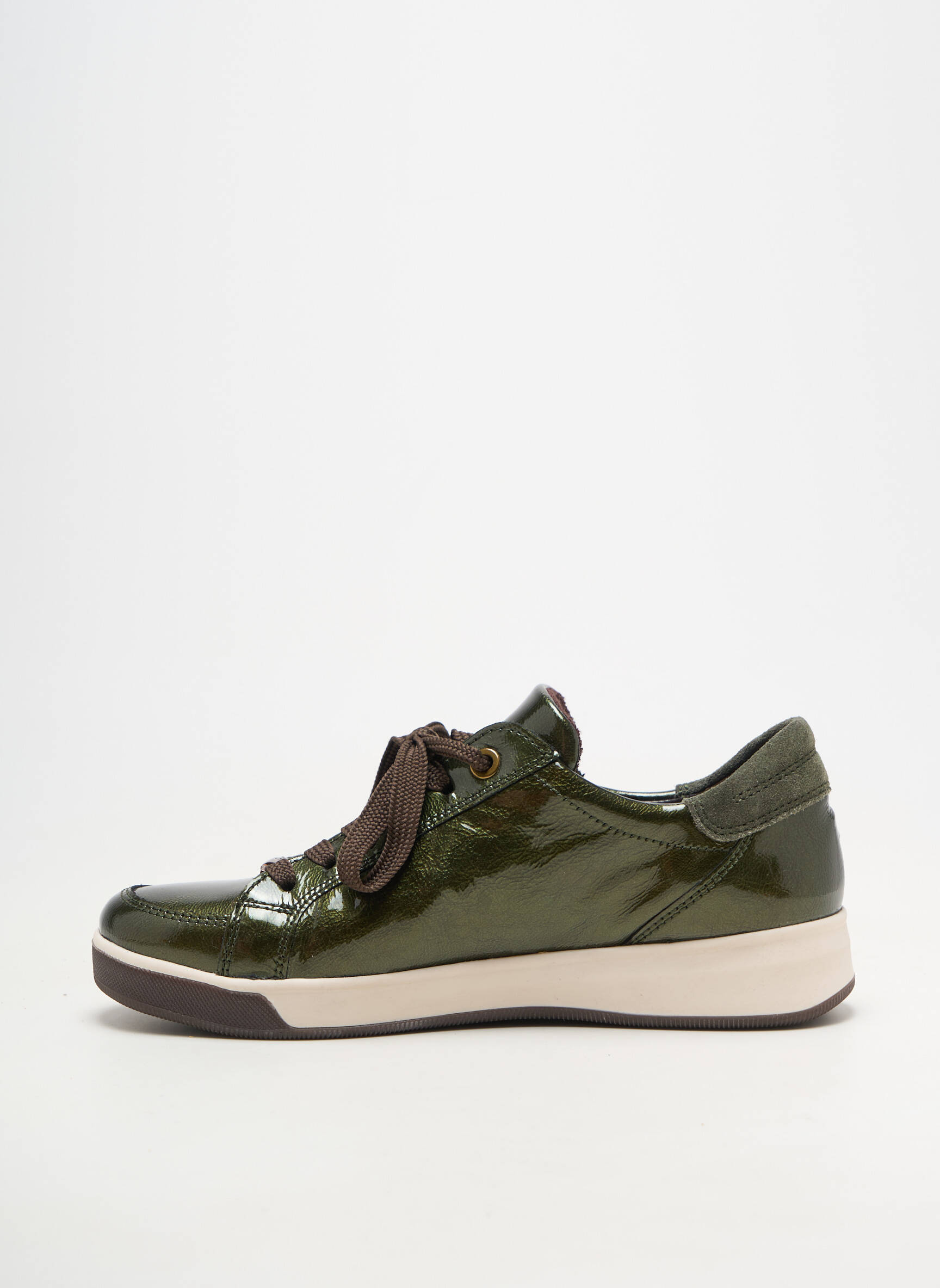 Adidași material neted toc plat până la 3 cm verde ARA femeie