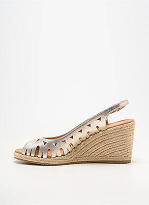 Espadrile închidere cu buclă(e) toc de 7 la 9 cm auriu EMILIE KARSTON femeie