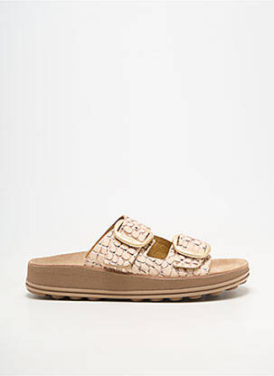 Mulete/saboți vârf deschis toc plat până la 3 cm bej FANTASY SANDALS femeie