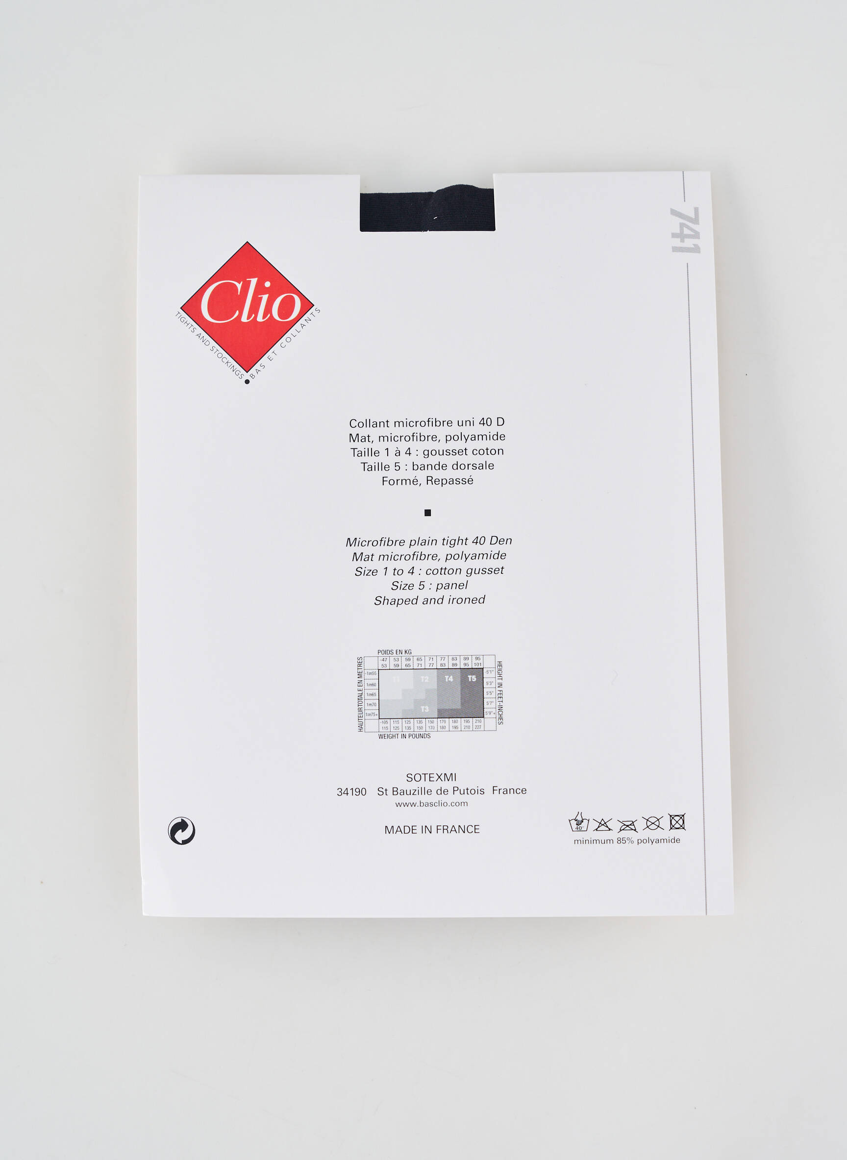 Colanți elasticitate negru CLIO femeie