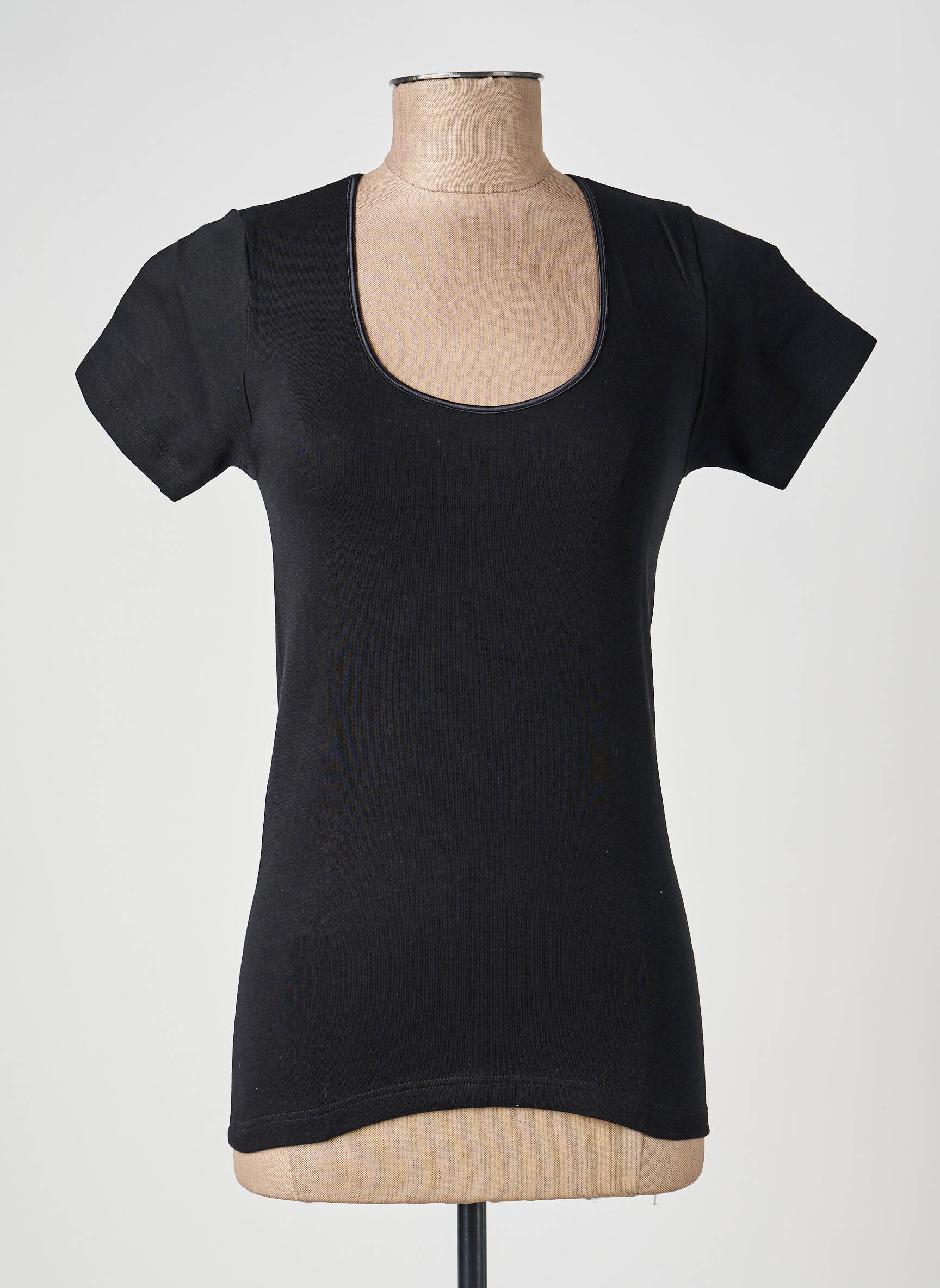 Top/caraco țesătură jersey negru MORETTA femeie