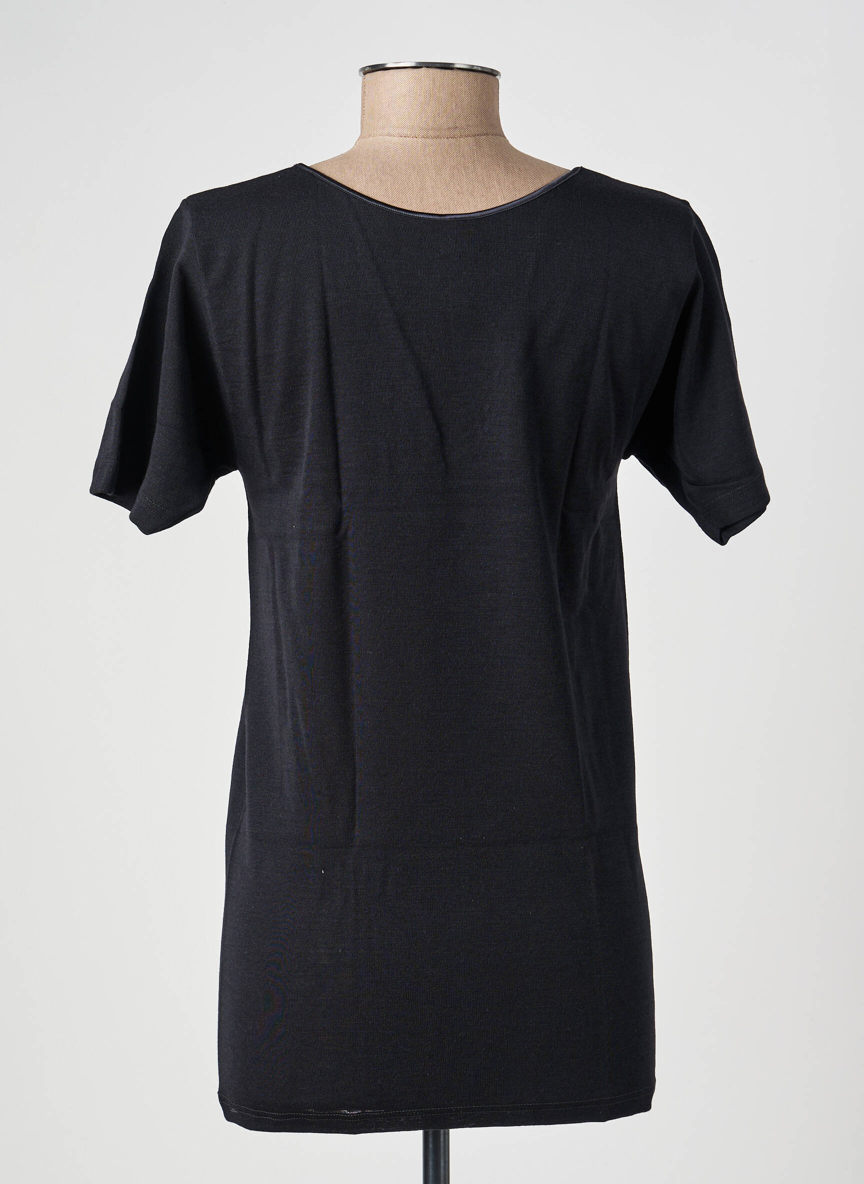 Top/caraco țesătură jersey negru MORETTA femeie