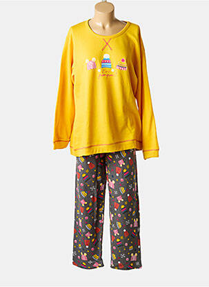 Pijama țesătură jerseu galben ROSE POMME femeie