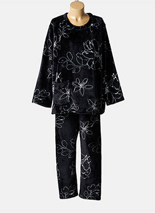 Pijama croială dreaptă negru ROSE POMME femeie