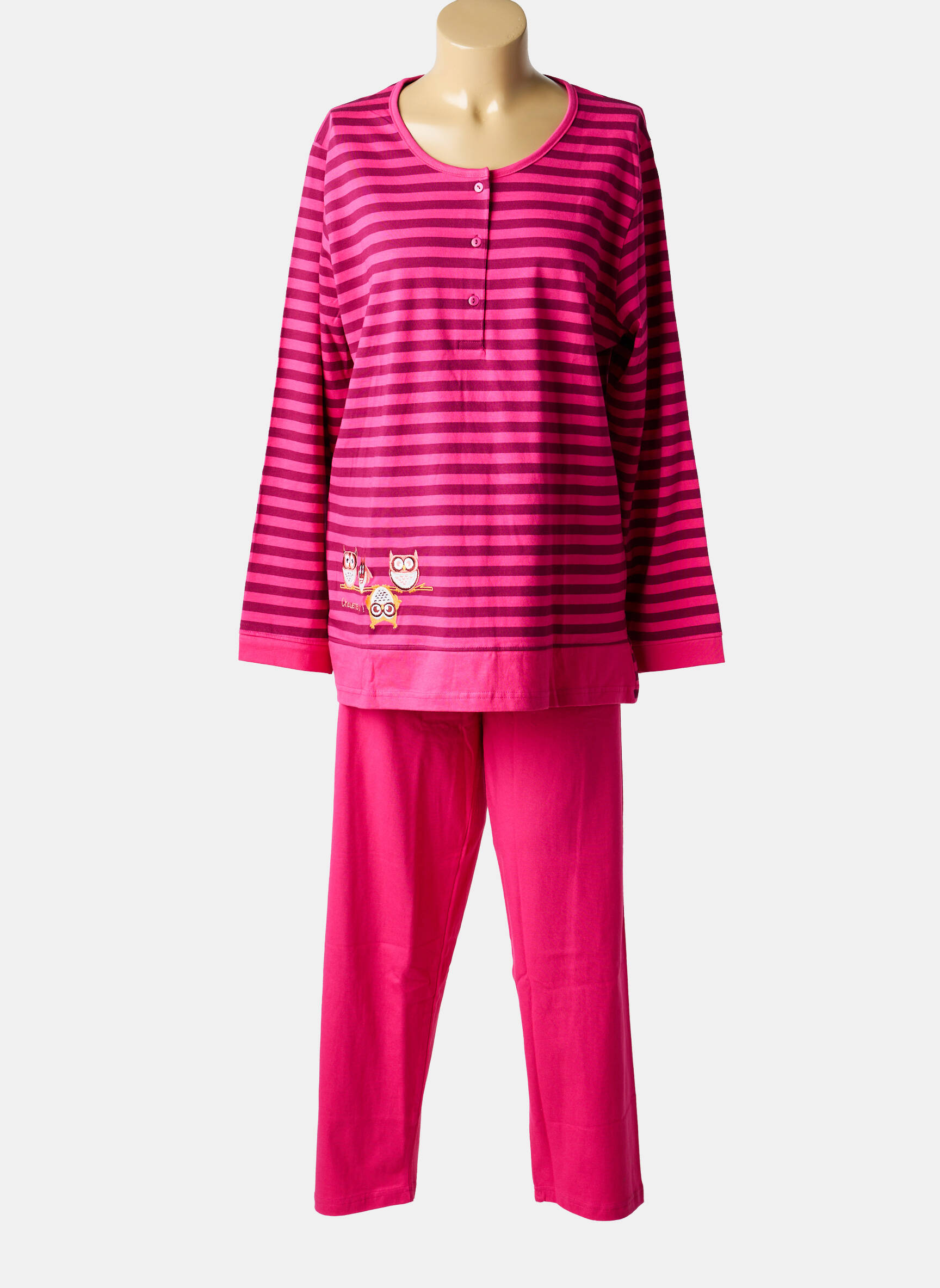 Pijama țesătură jerseu roz ROSE POMME femeie