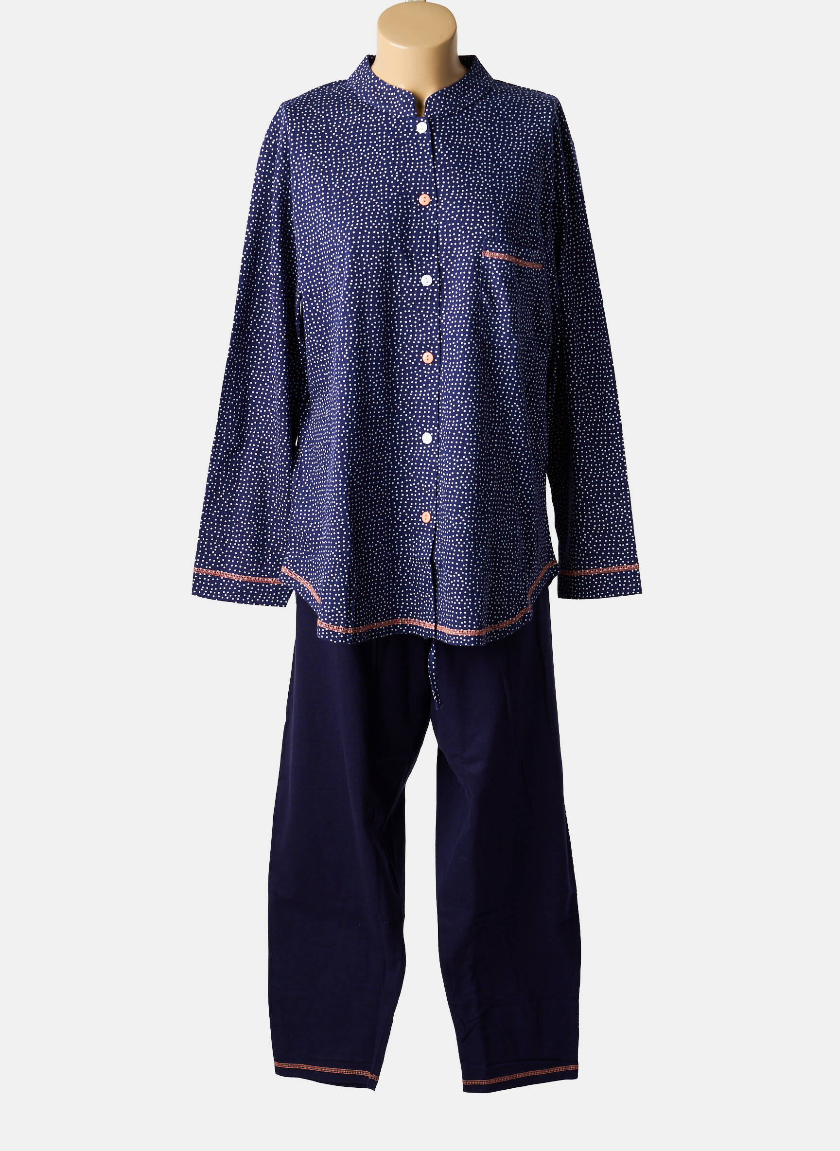 Pijama țesătură jerseu albastru ROSE POMME femeie