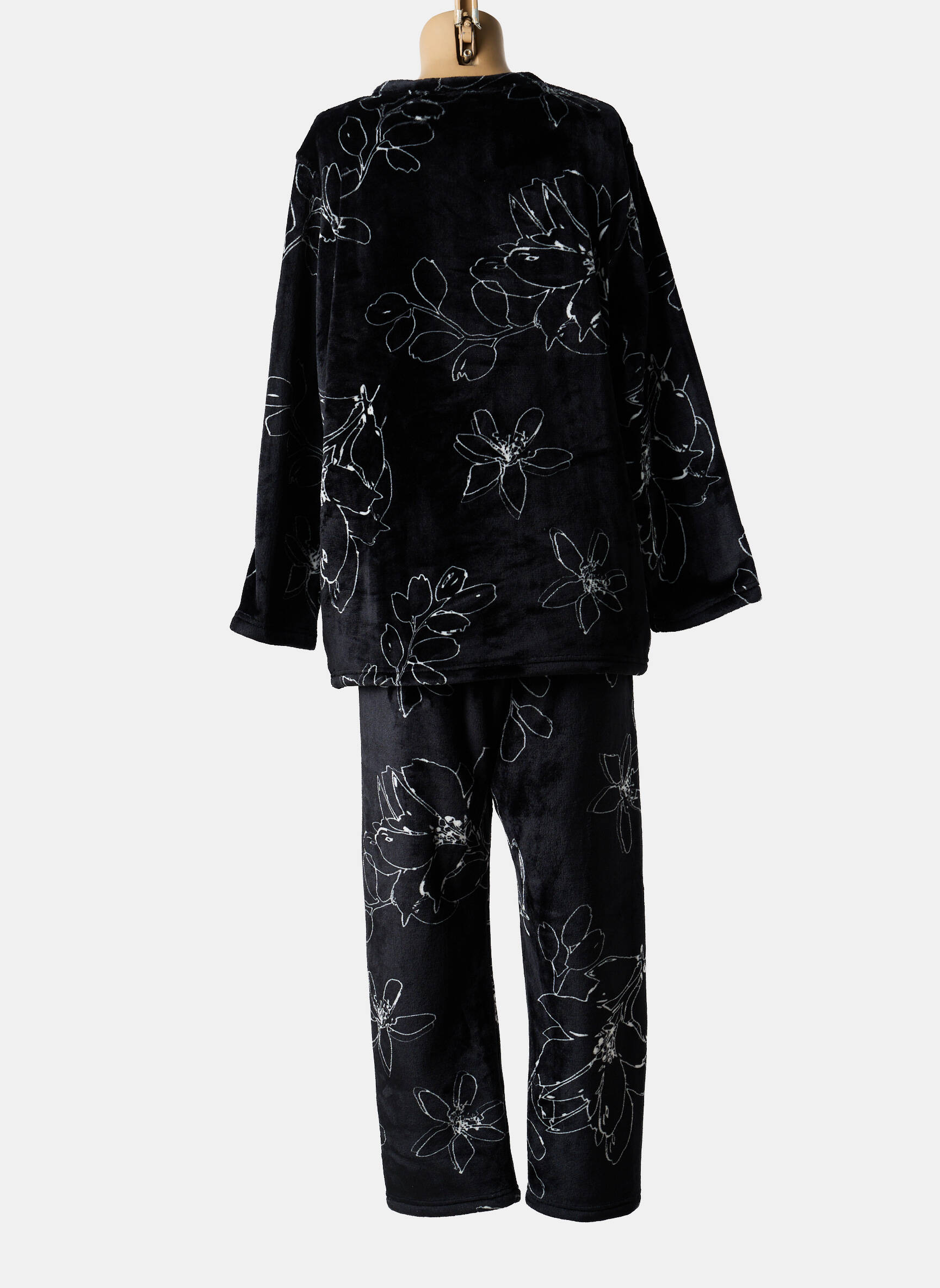 Pijama croială dreaptă negru ROSE POMME femeie
