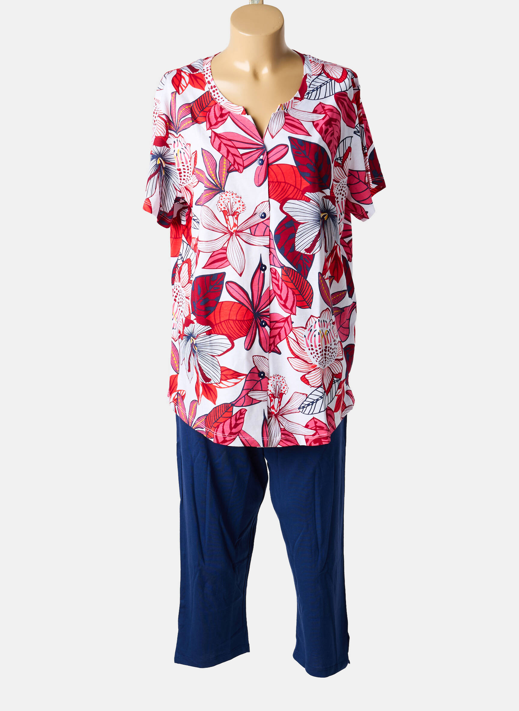 Pijama țesătură jerseu albastru ROSE POMME femeie