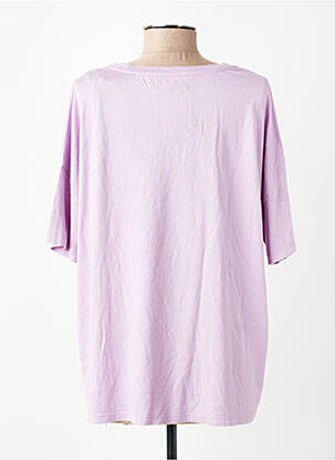 Tricou serigrafie mâneci scurte violet ONE TEE femeie