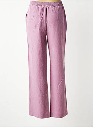 Pantalon drept țesătură poplin mărime normală violet MKT STUDIO femeie