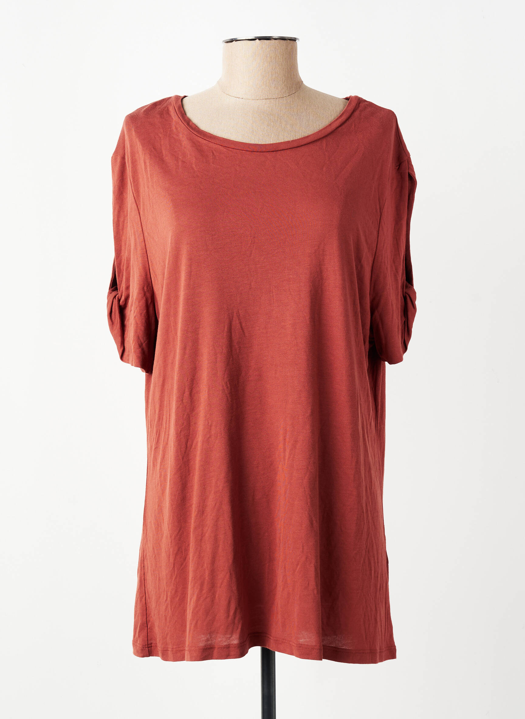 Tricou elasticitate mâneci scurte portocalie SUMMUM femeie