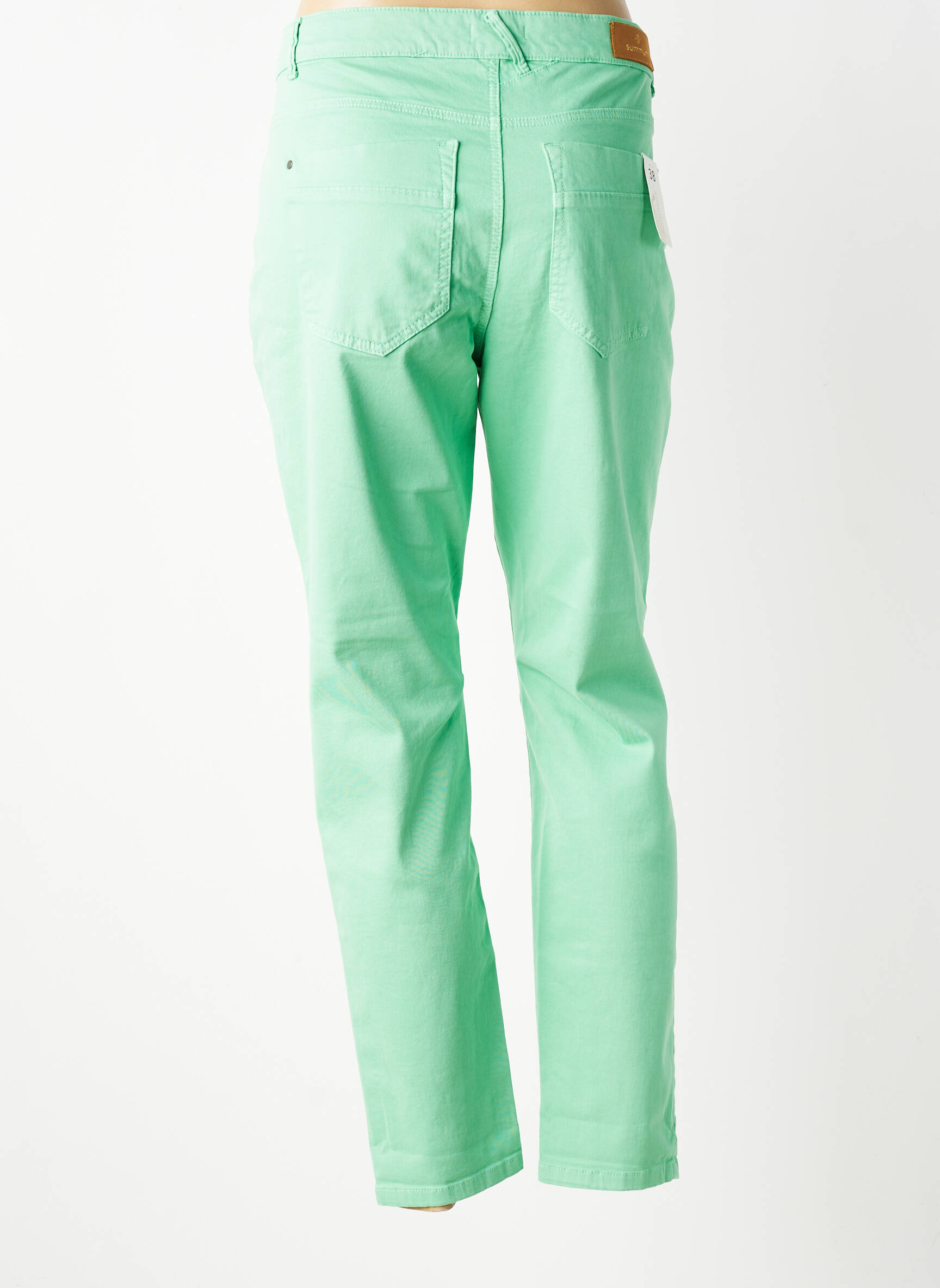 Blugi cu croială slim elasticitate mărime normală verde SUMMUM femeie