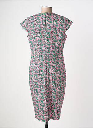 Rochie midi imprimeu floral mâneci scurte verde PRINCESSE NOMADE femeie